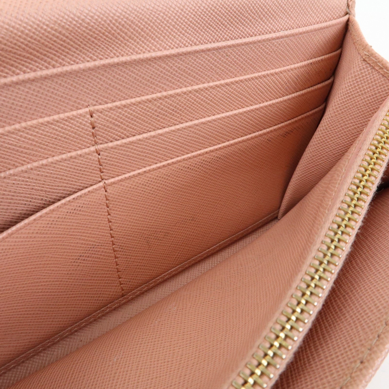 PRADA Logo Ribbon Saffiano Leather Long Wallet Pink 1M1132