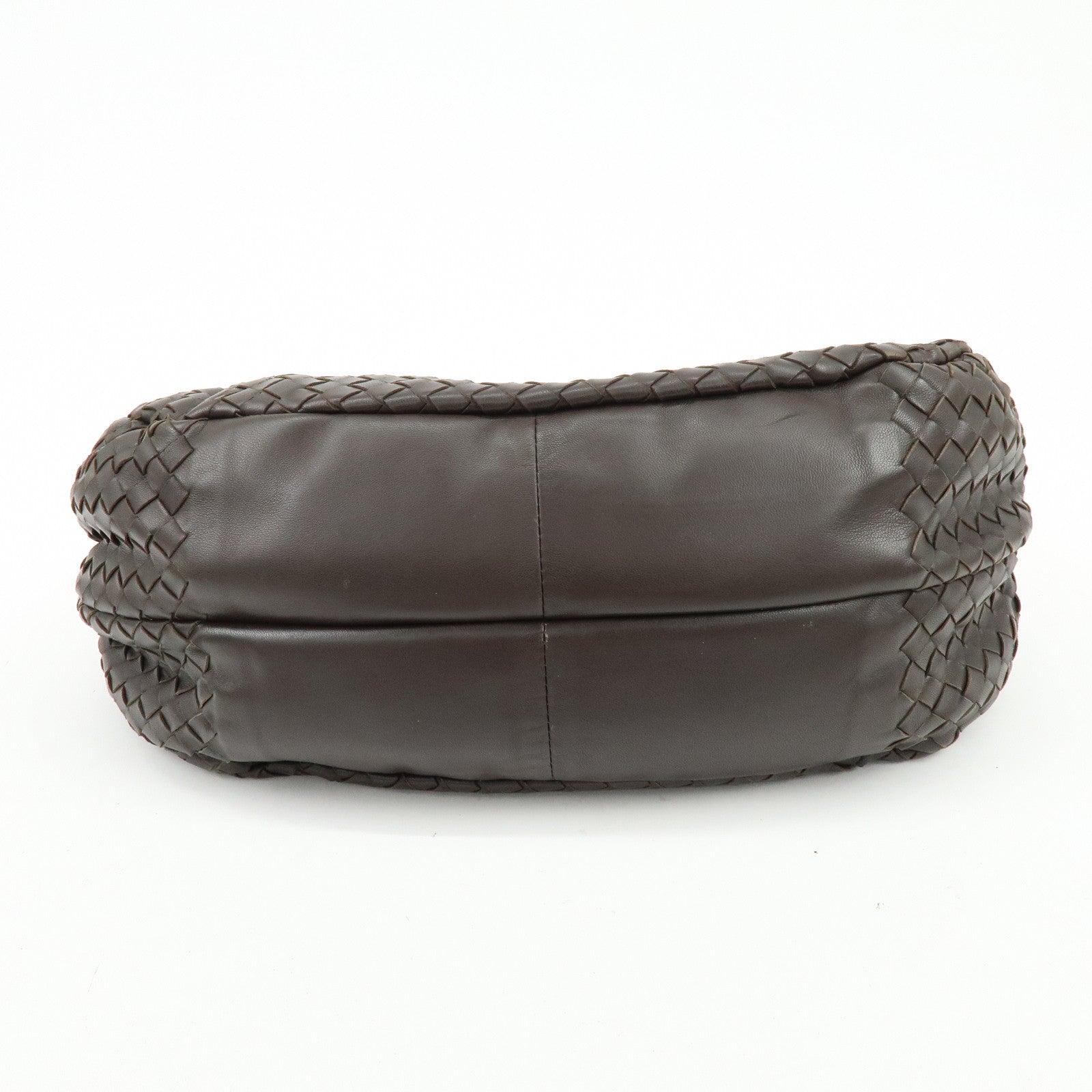 BOTTEGA VENETA Intrecciato Campana Shoulder Bag Hand Bag Brown 125787　