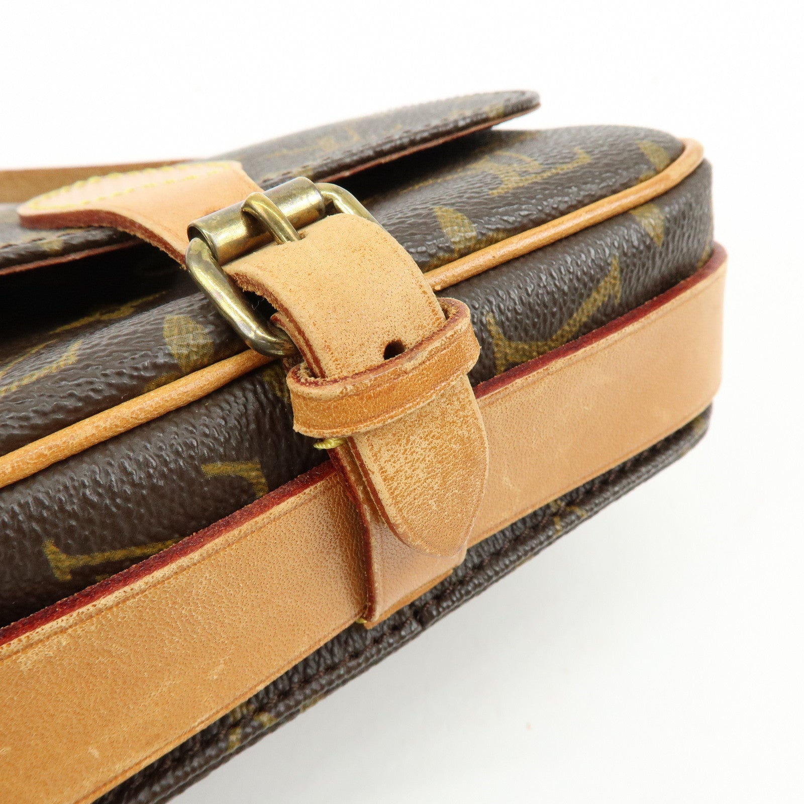 Louis Vuitton Monogram Mini Cartouchiere Shoulder Bag Brown M51254