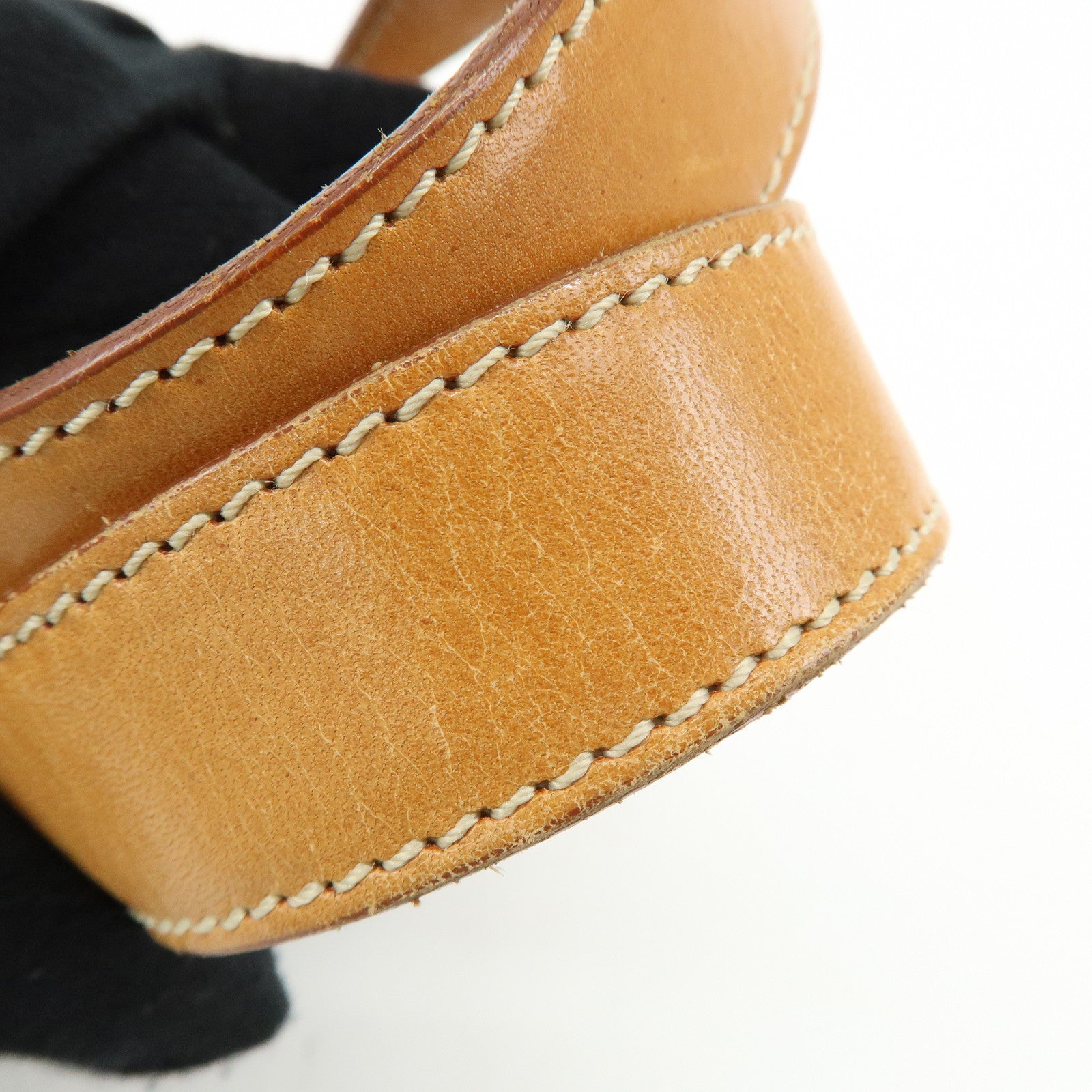 CELINE C Macadam Suede Leather Hand Bag Tote Bag Dark Brown