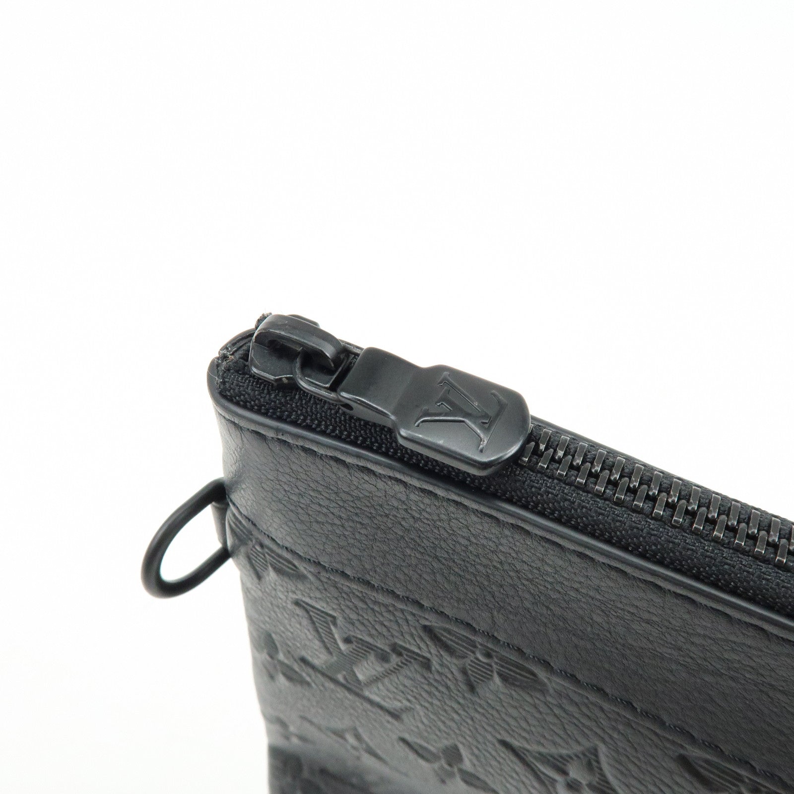 Louis Vuitton Monogram Shadow Leather Pochette To-Go Clutch Bag M81570