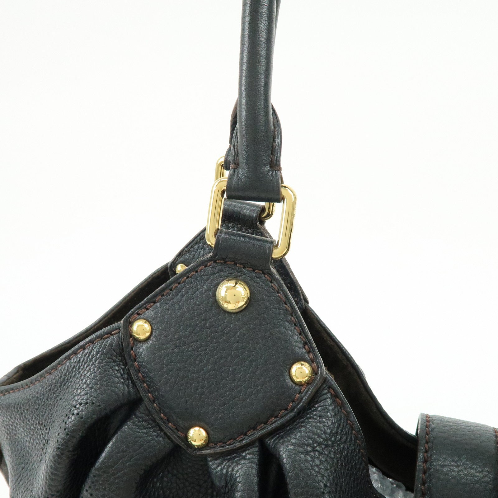 Louis Vuitton Monogram Mahina L Shoulder Bag Hand Bag Noir M95765