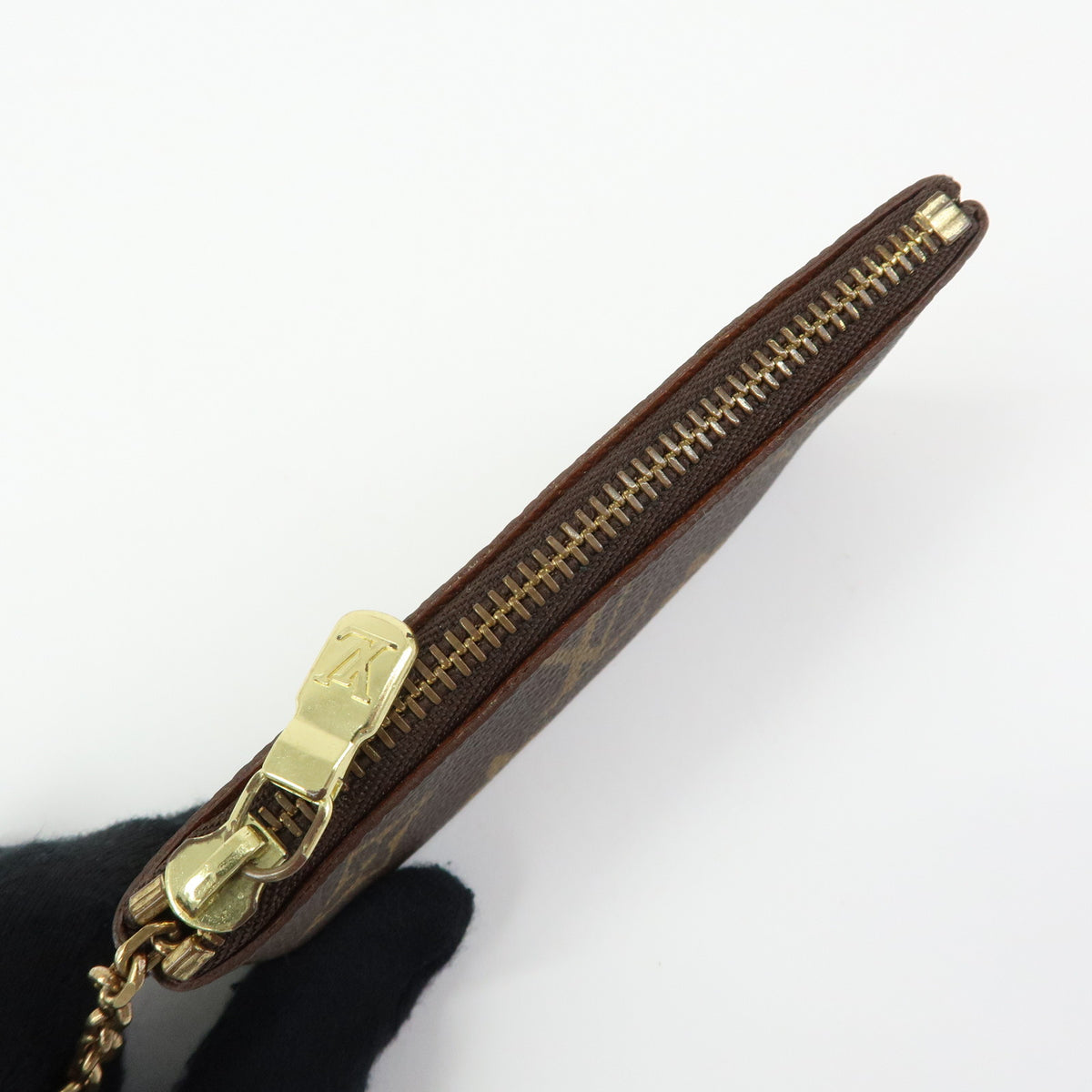 Louis Vuitton Monogram Pochette Cles Coin Case Key Case Brown M62650
