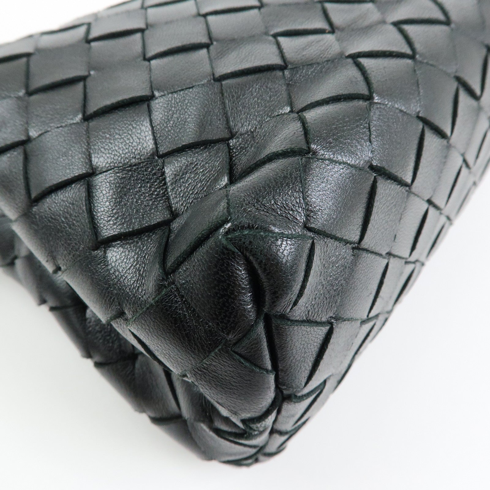 BOTTEGA VENETA Intrecciato Nappa Leather Shoulder Bag Black 600519