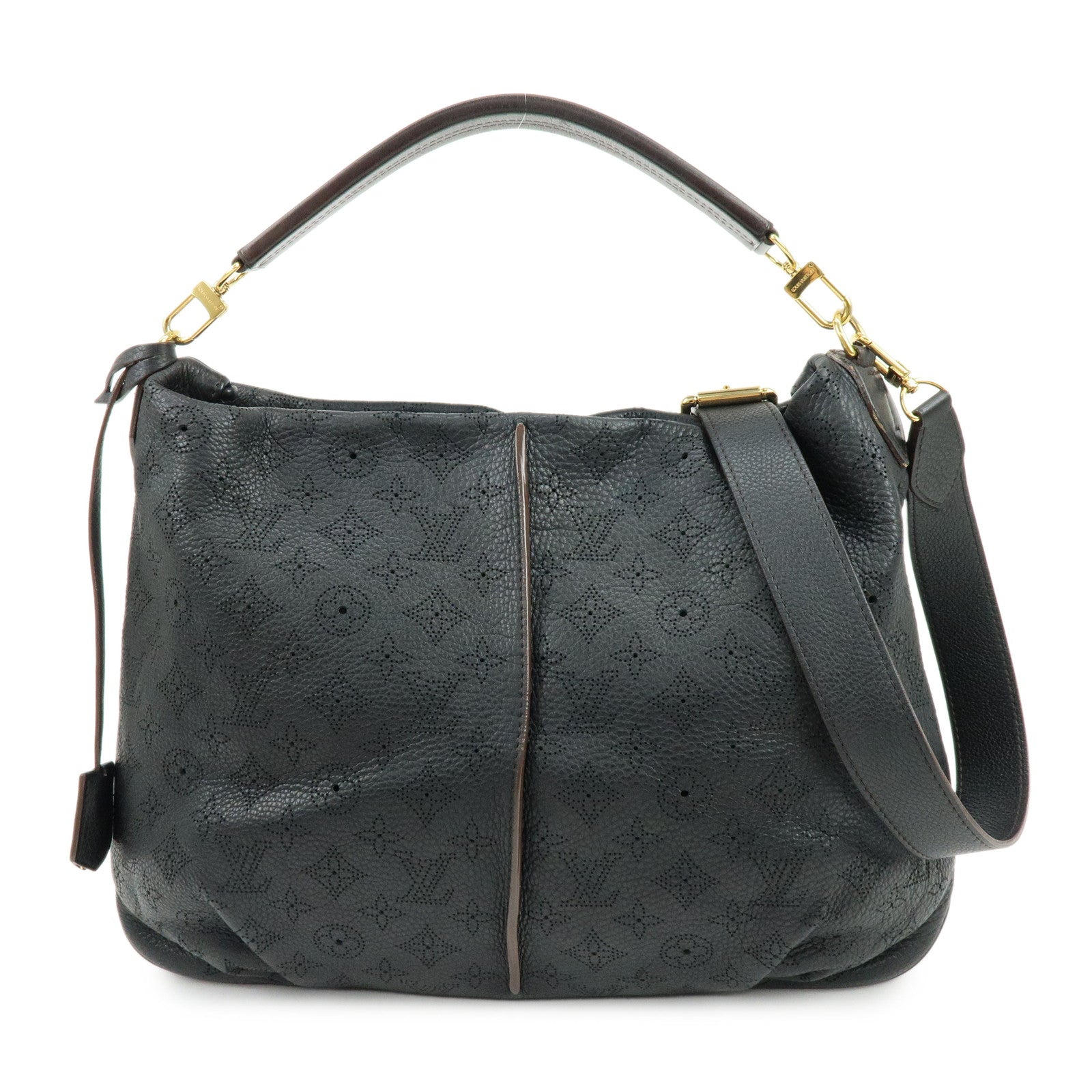 Louis Vuitton Monogram Mahina Selene MM 2Way Hand Bag Noir M93987
