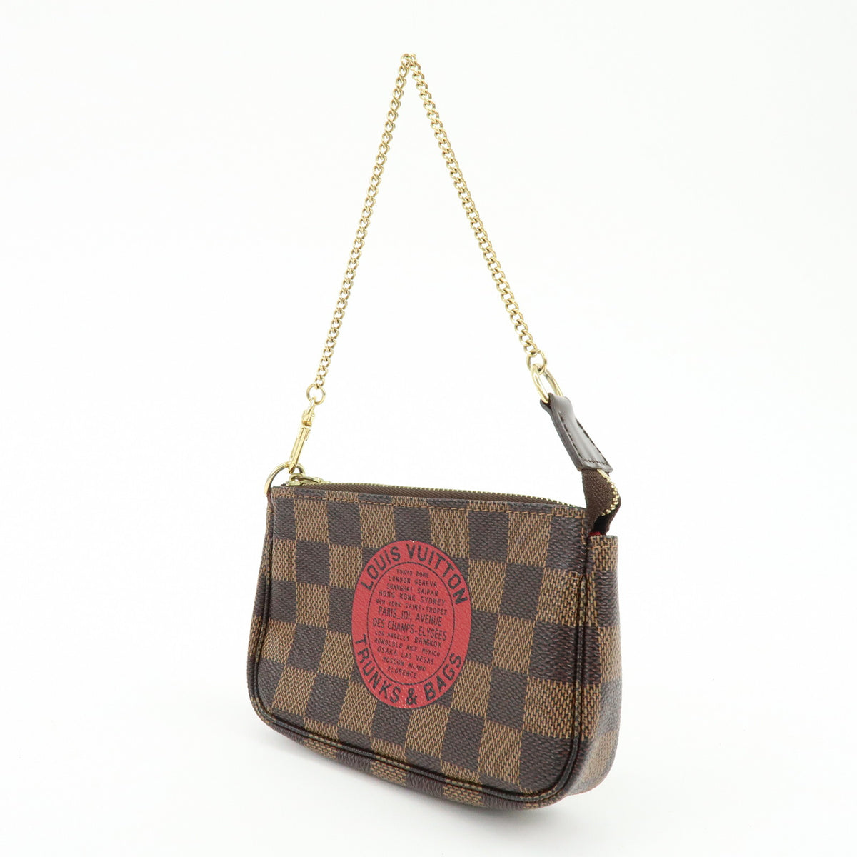 Louis Vuitton Damier T&B Mini Pochette Accessoires Pouch Brown N58011