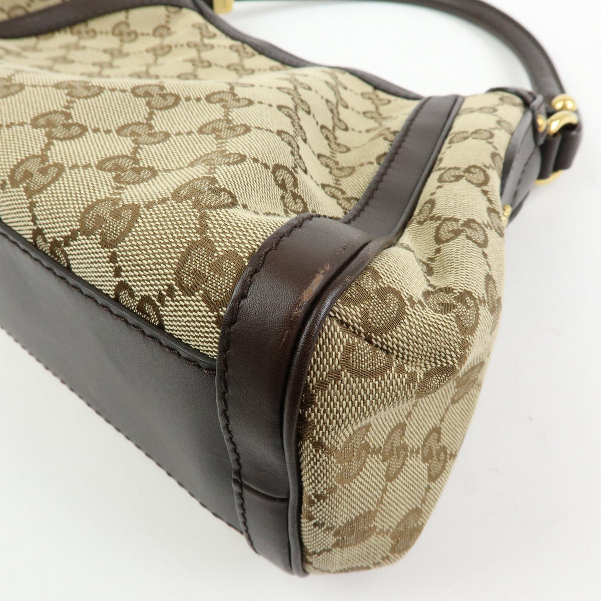 GUCCI Scarlett Interlocking G GG Canvas Leather Shoulder Bag 282298