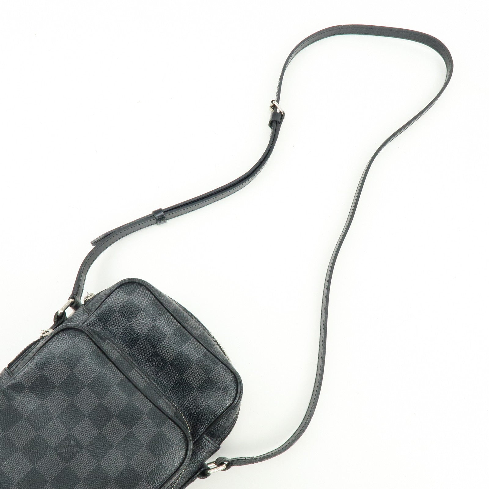 Louis Vuitton Damier Graphite Rem Shoulder Crossbody Bag Black N41446