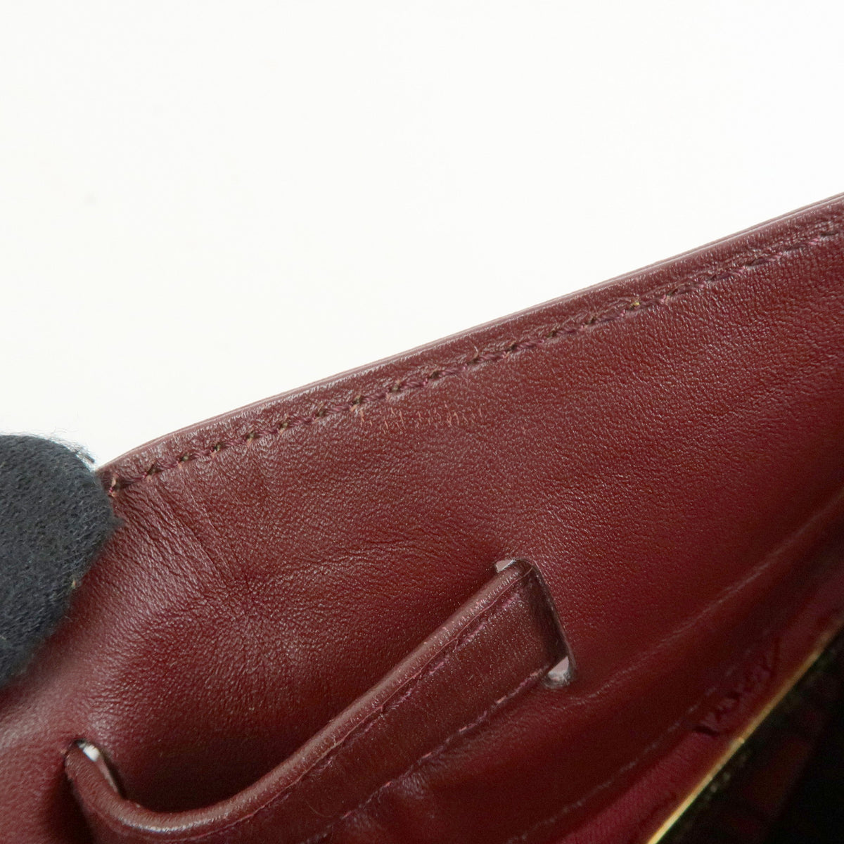 Cartier Must de Cartier Leather Drawstring Mini Shoulder Bag Bordeaux