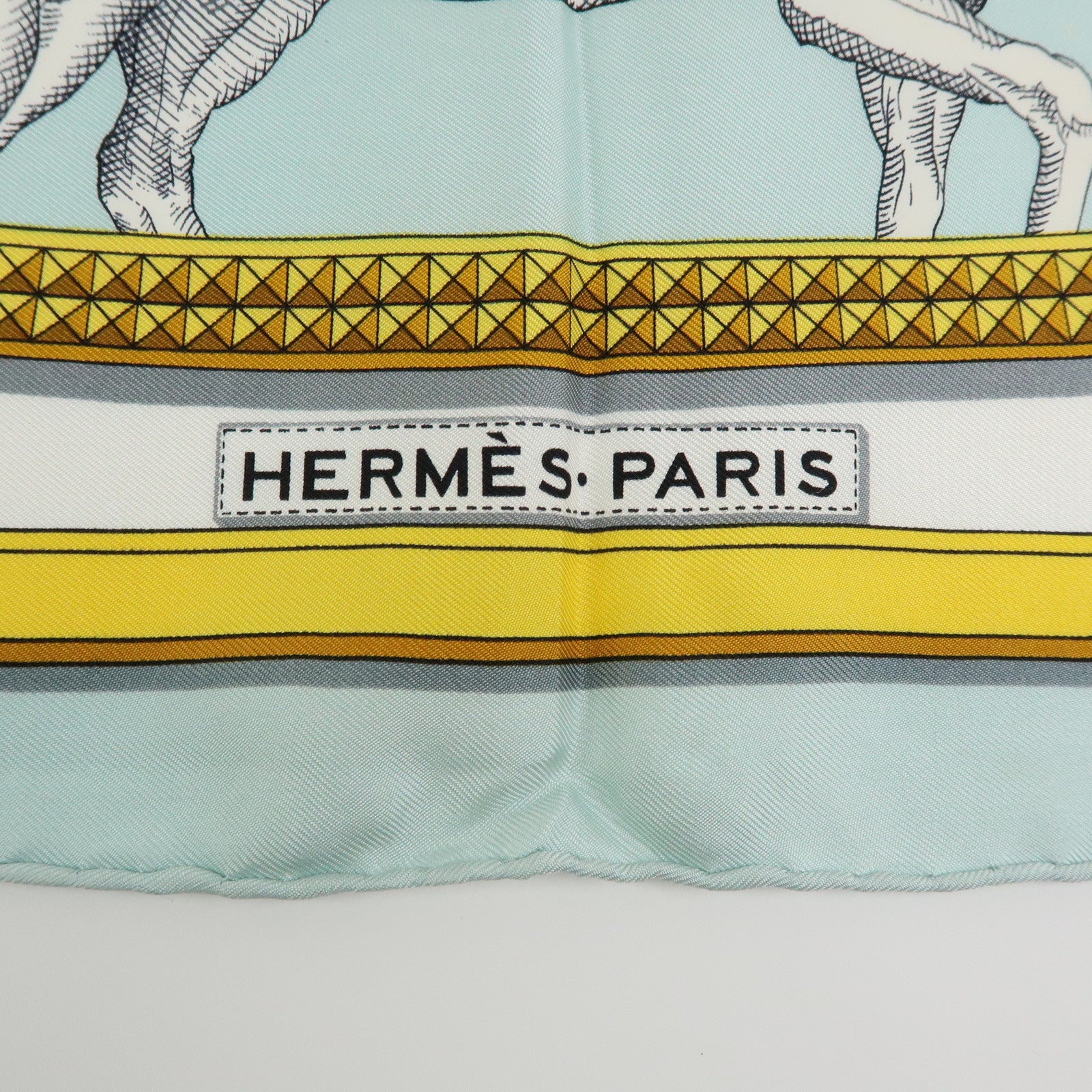 HERMES Set of 2 Carre90 Silk 100% Scarf La MARINE a RAMES/GRAND APPARAT