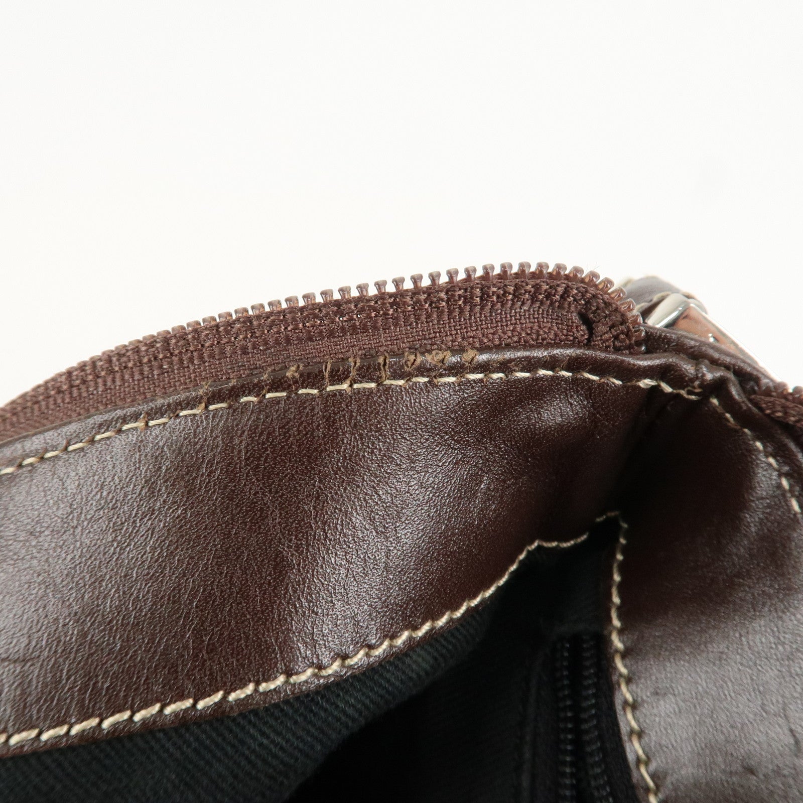 LOEWE Repeat Anagram Canvas Leather Shoulder Bag Crossbody Bag Blue Used