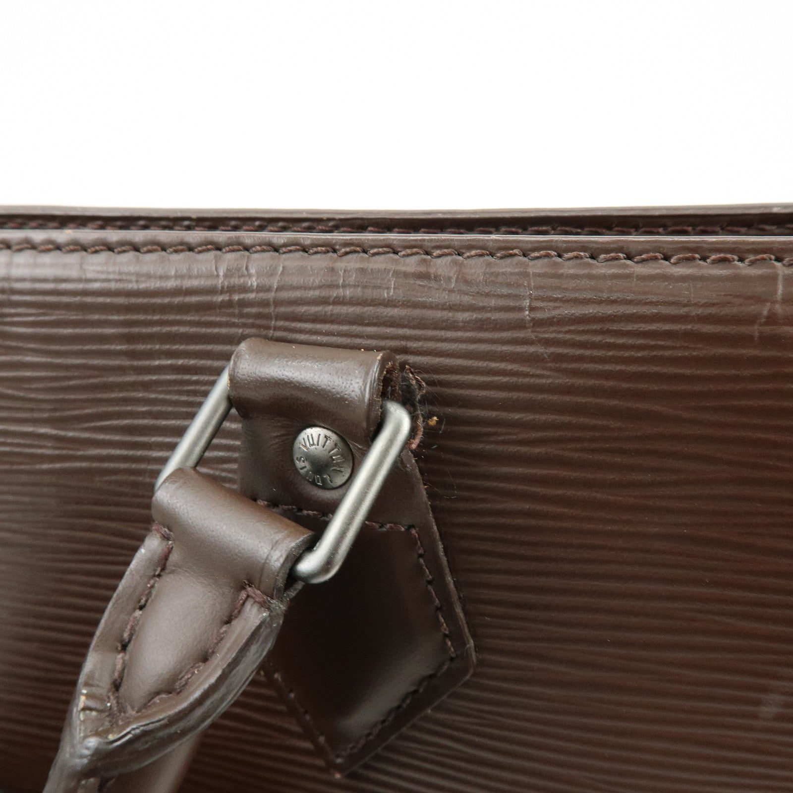 Louis Vuitton Epi Sac Plat Leather Hand Bag Tote Bag Mocha M59082