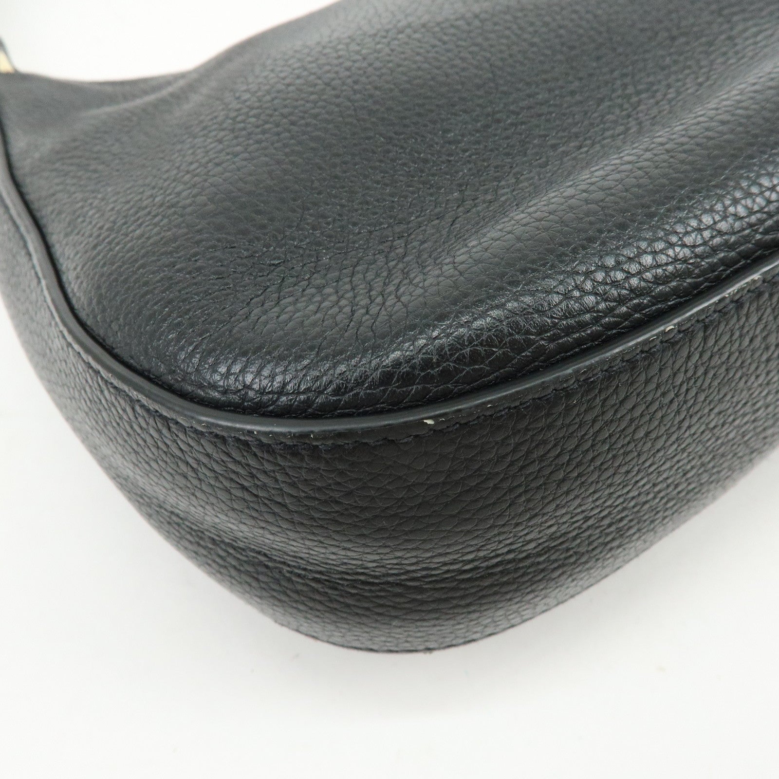PRADA Vitello Phenix Leather Shoulder Bag Crossbody Bag  Black 1BC180