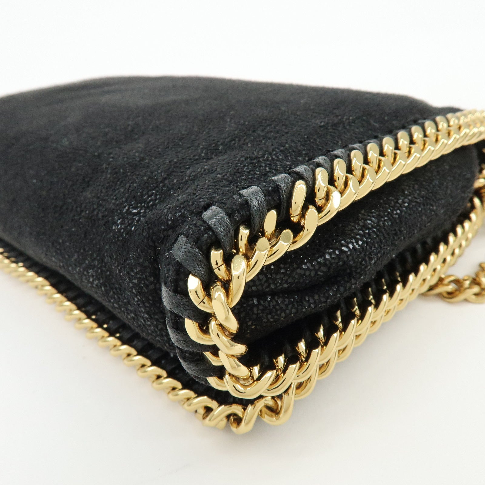 STELLA MCCARTNEY Falabella Faux Leather Shoulder Bag Black 495150