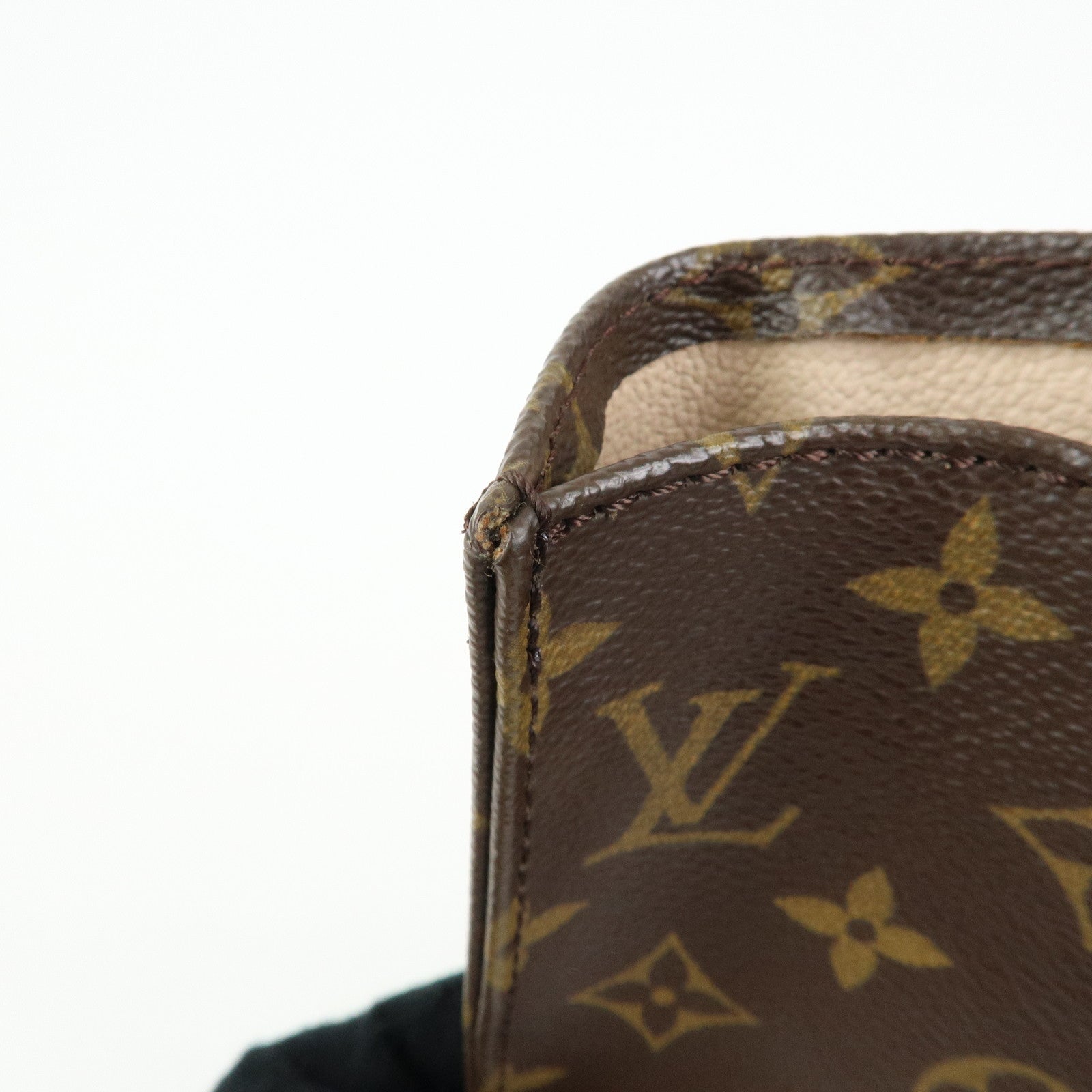 Louis Vuitton Monogram Sac Plat Tote Bag Hand Bag Brown M51140