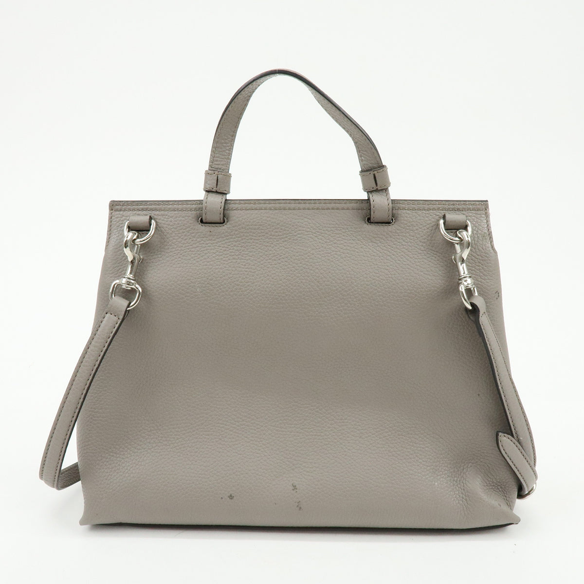 GUCCI Bamboo Leather 2WAY Bag Shoulder Bag Grey 392013