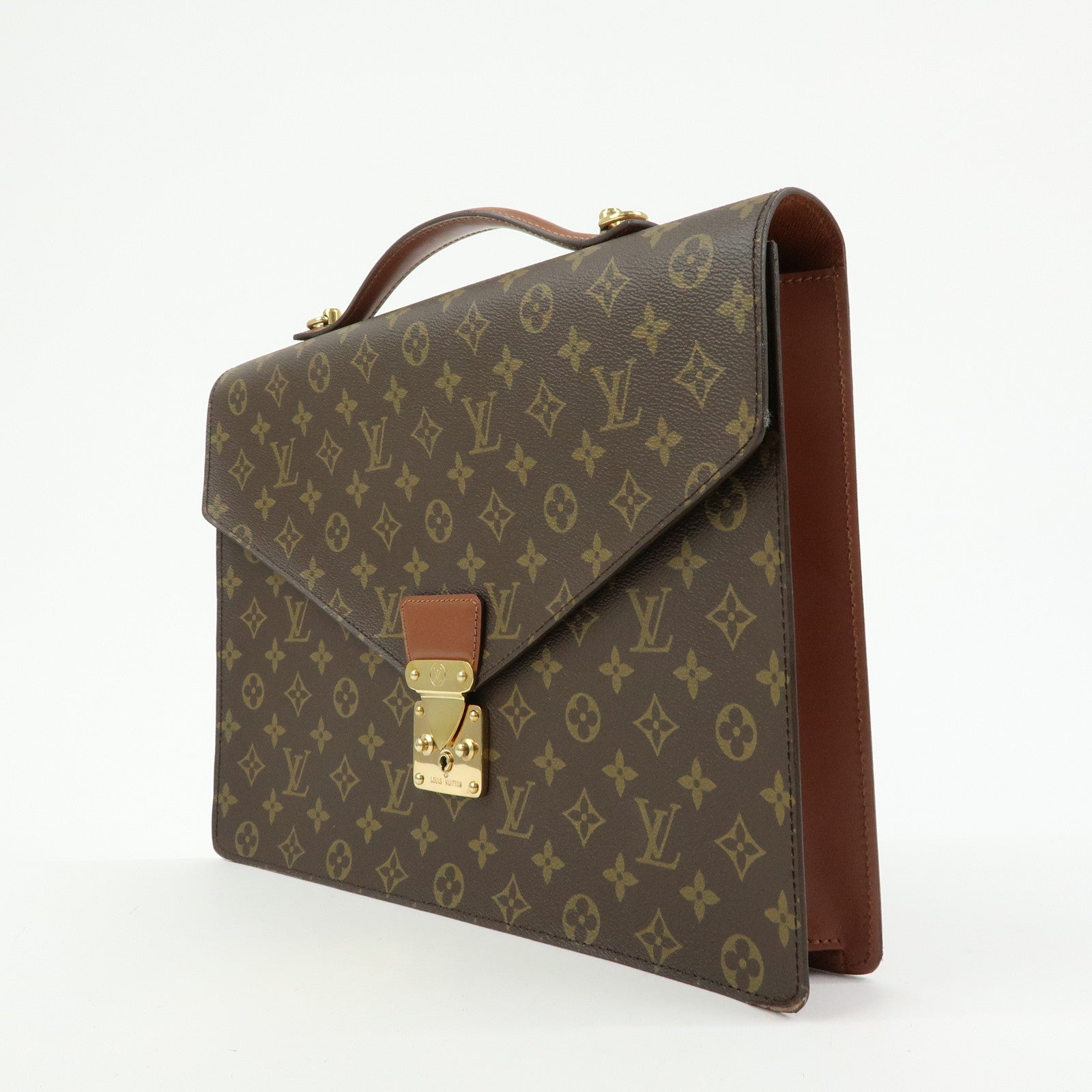 Louis Vuitton Monogram Port‑Documents Bandoulière Brown M53338