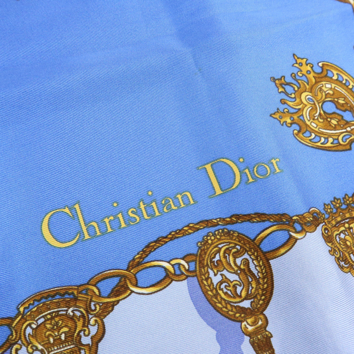 Christian Dior Lot of 2 Silk 100% Scarf Shawl Blue Red