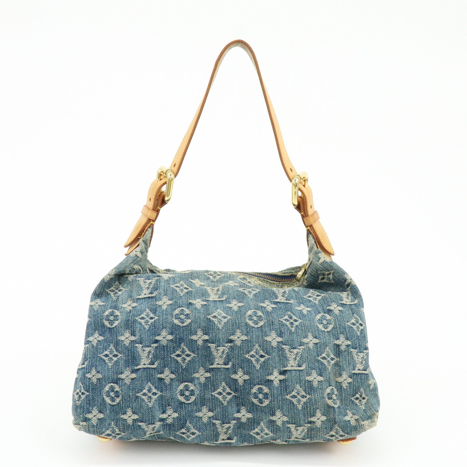 Louis Vuitton Monogram Denim Baggy PM 2Way Bag Shoulder Bag Blue M95049