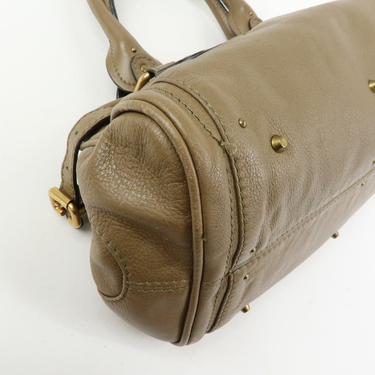 Chloe Paddington Leather Hand Bag Boston Bag Brown