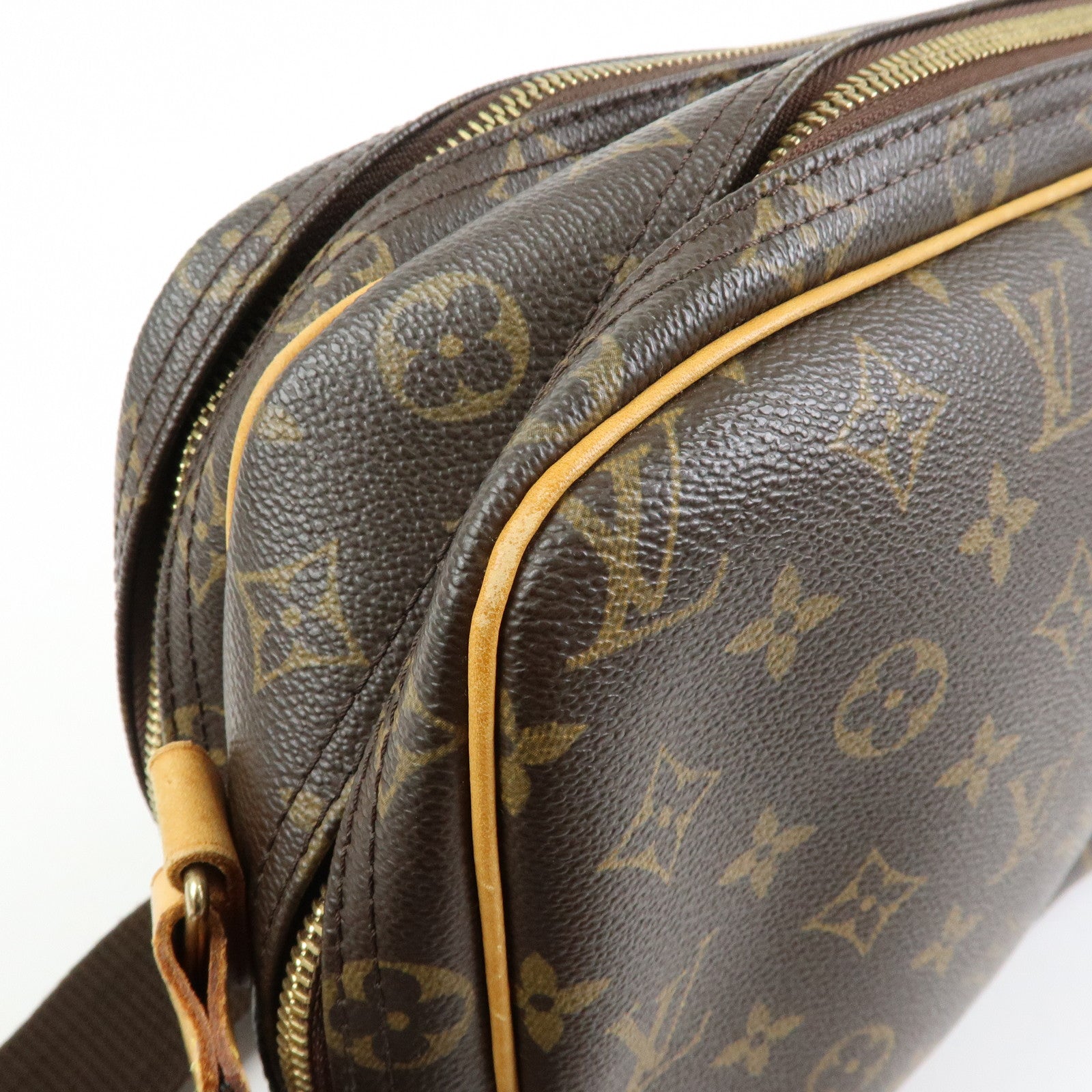 Louis Vuitton Monogram Reporter PM Shoulder Crossbody Bag Brown M45254