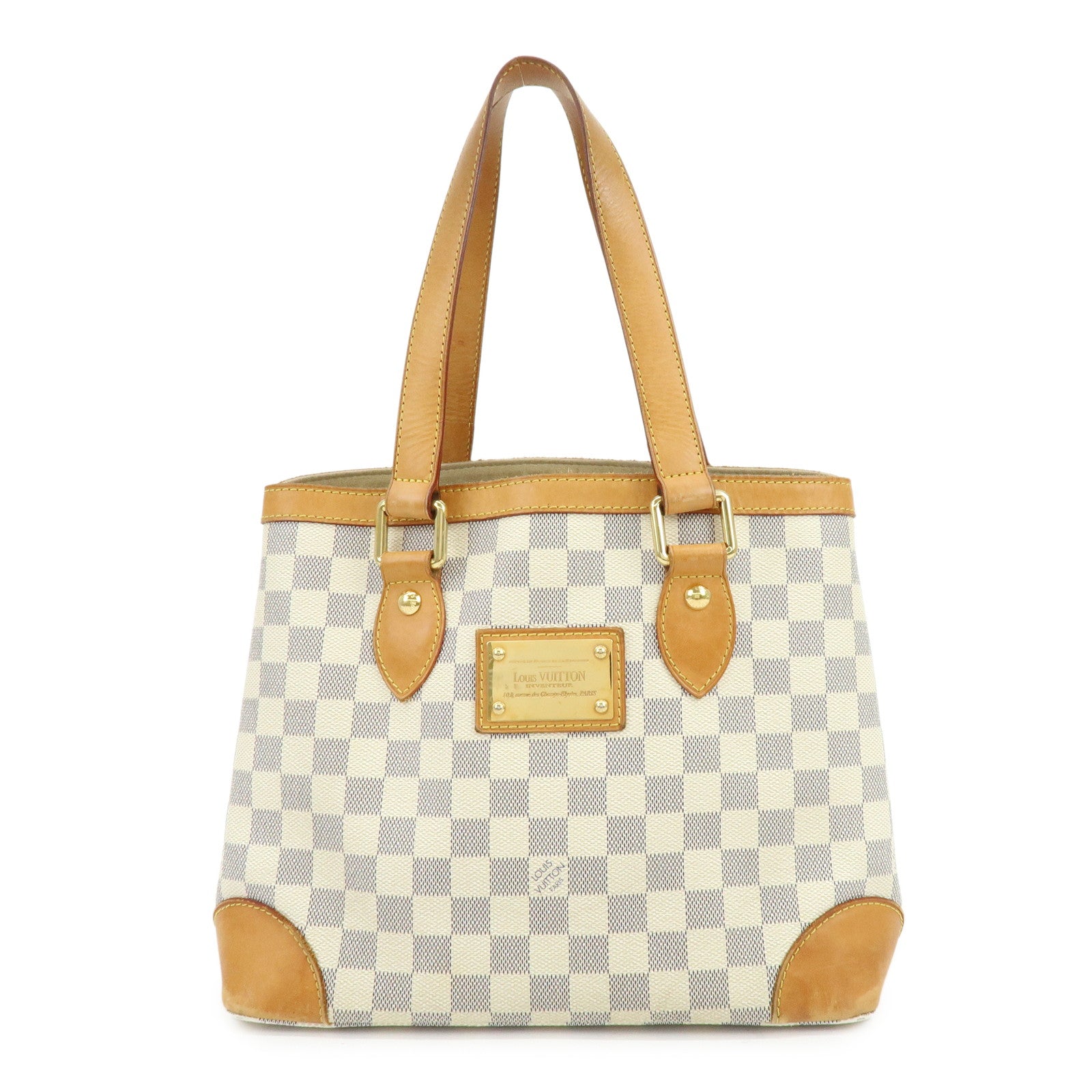 Louis Vuitton Damier Azur Hampstead PM Hand Bag Ivory N51207