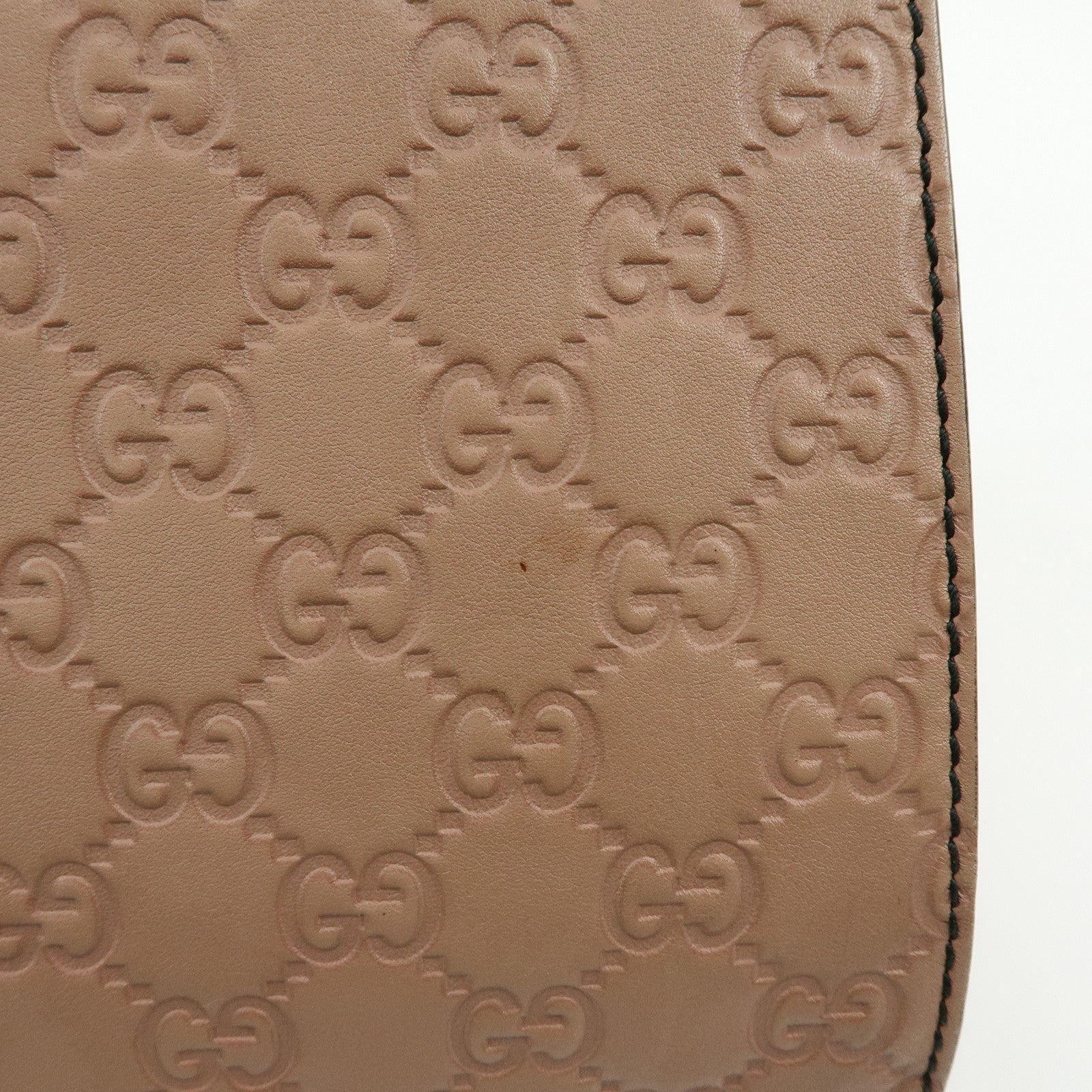 GUCCI Horsebit Guccissima Emily Leather Chain Shoulder Bag 295402