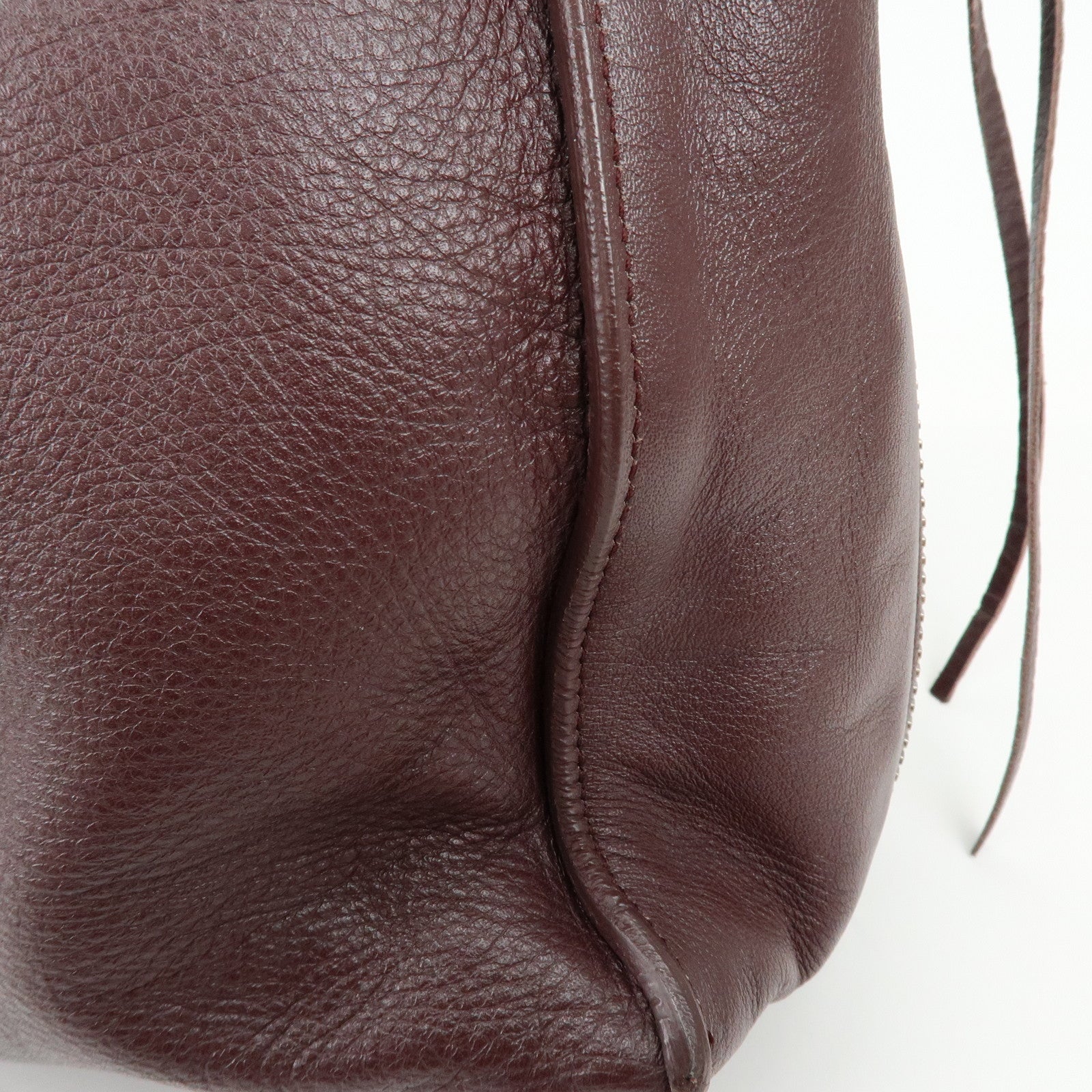 BALENCIAGA The Paper Leather Tote Bag Shoulder Bag Bordeaux 357331