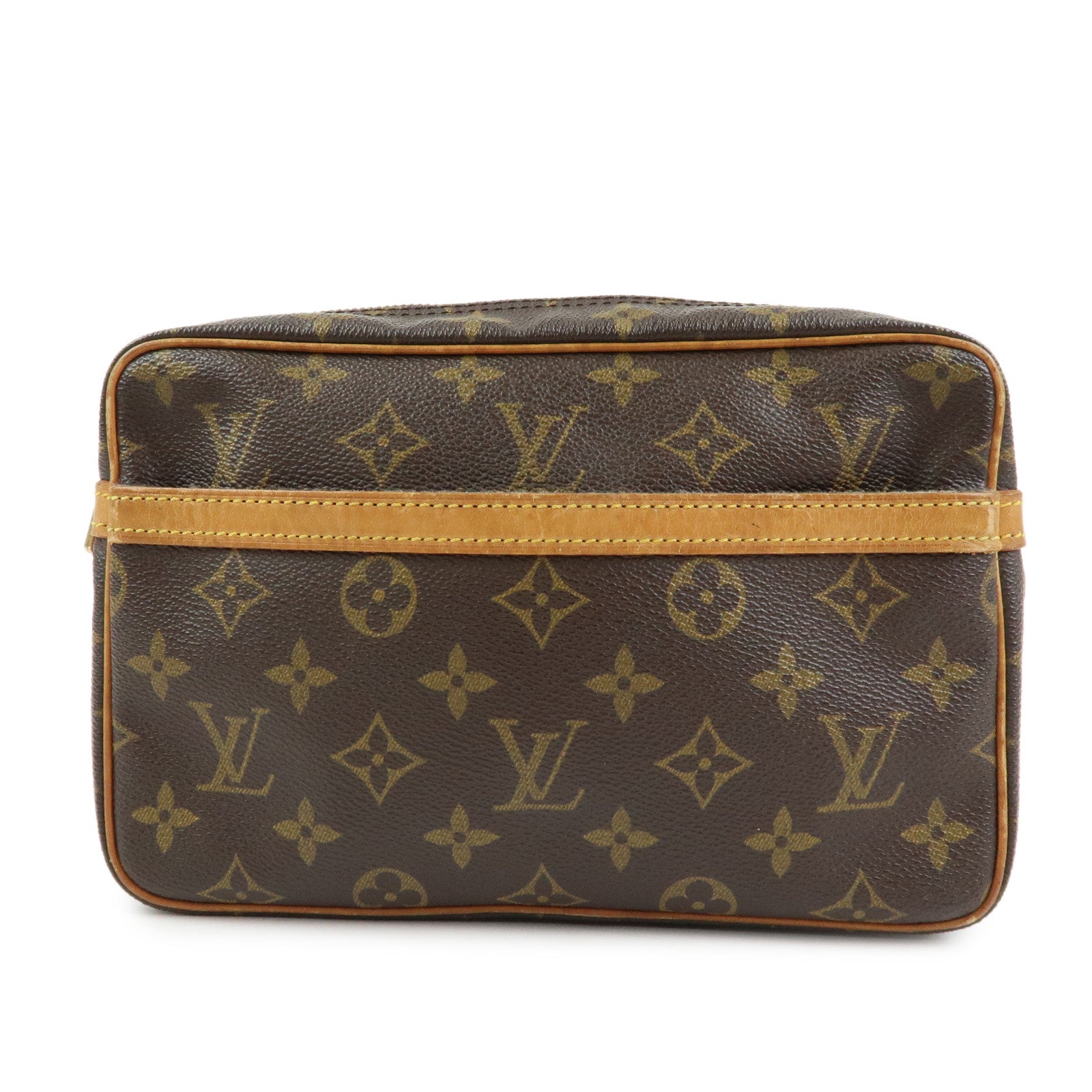 Louis Vuitton Monogram Compiegne 23 Pouch Clutch Bag Brown M51845