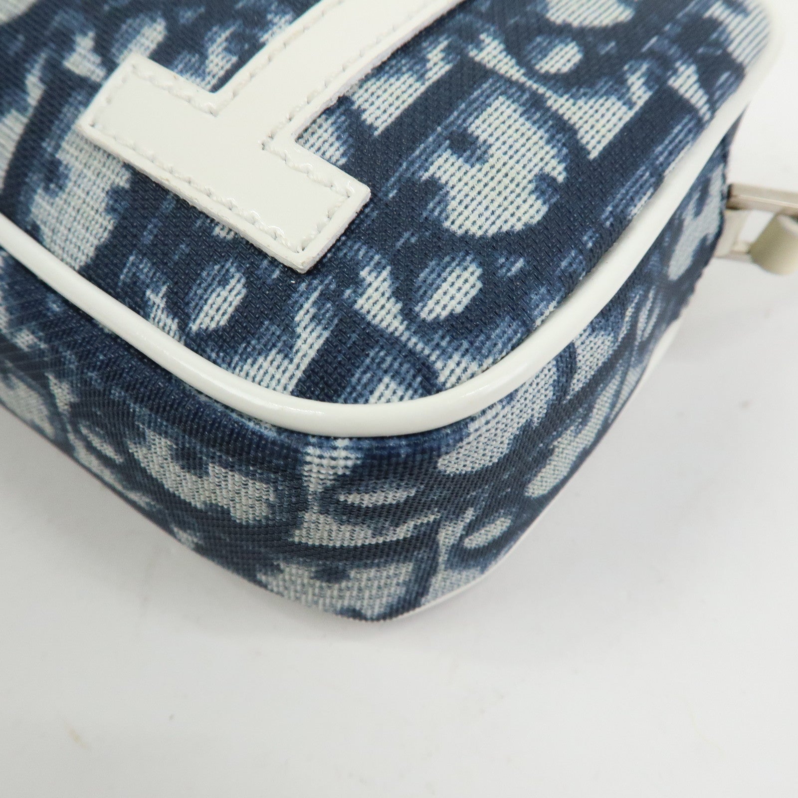 Christian Dior Trotter No.1 PVC Patent Leather Shoulder Bag Navy