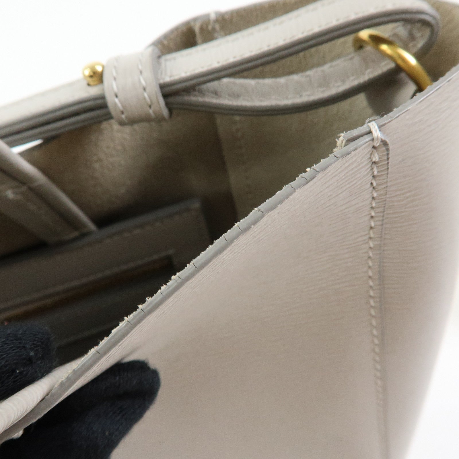 Celine Small Vertical Cabas Small Leather 2Way Hand Bag Shoulder Bag