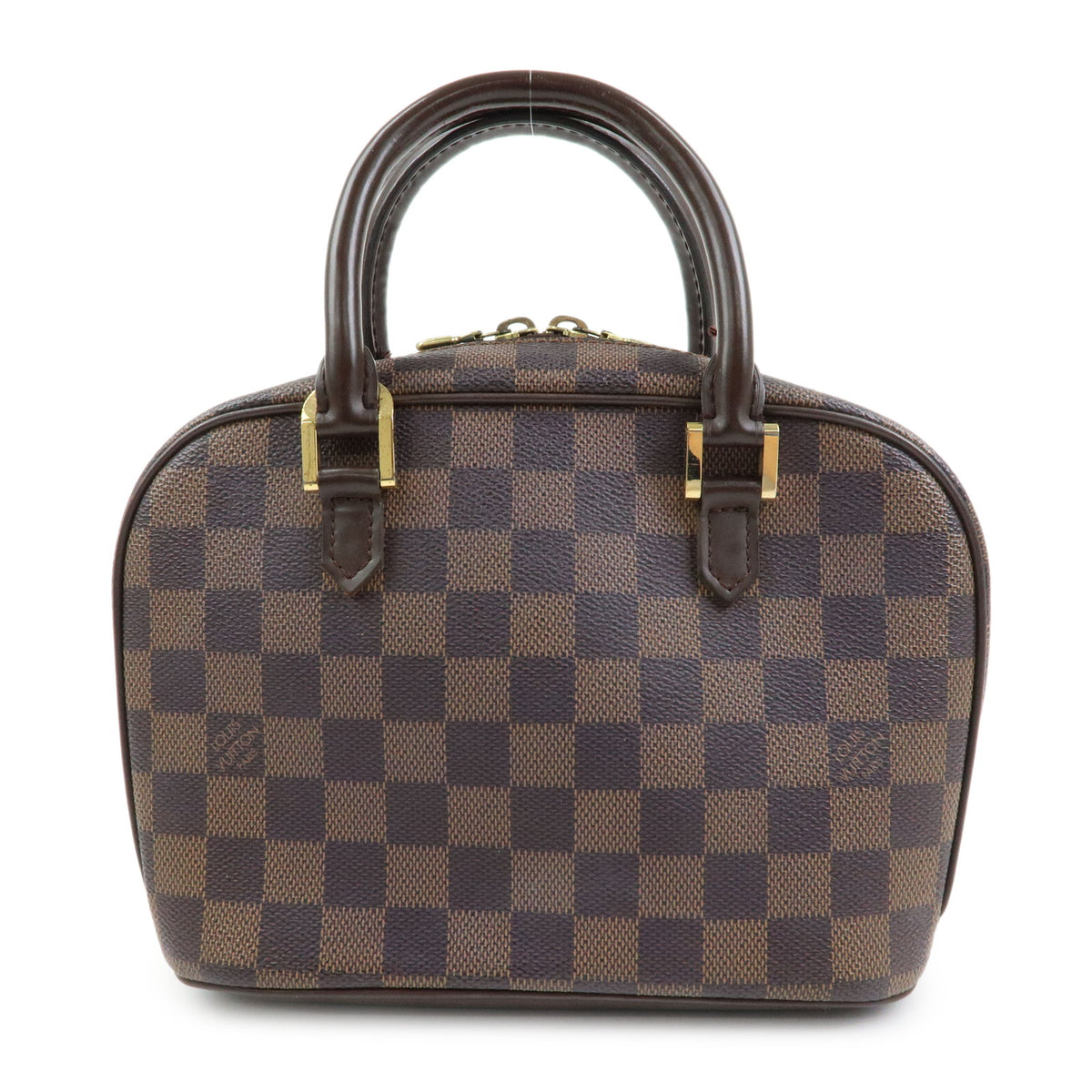 Louis Vuitton Saria Mini Damier Ebene Canvas Leather Hand Bag N51286