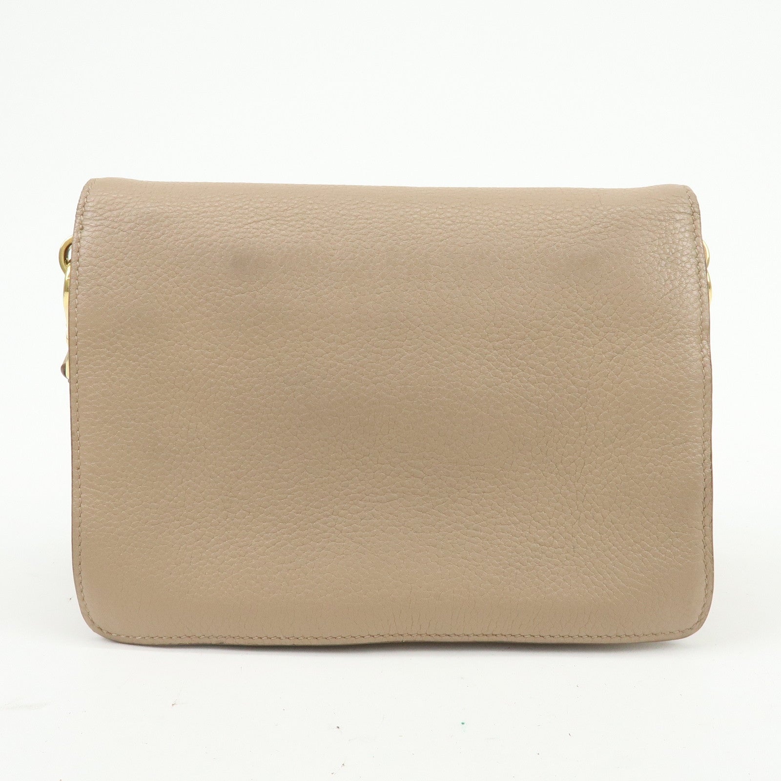 PRADA Leather Shoulder Bag Crossbody Bag Pink Beige 1BD159