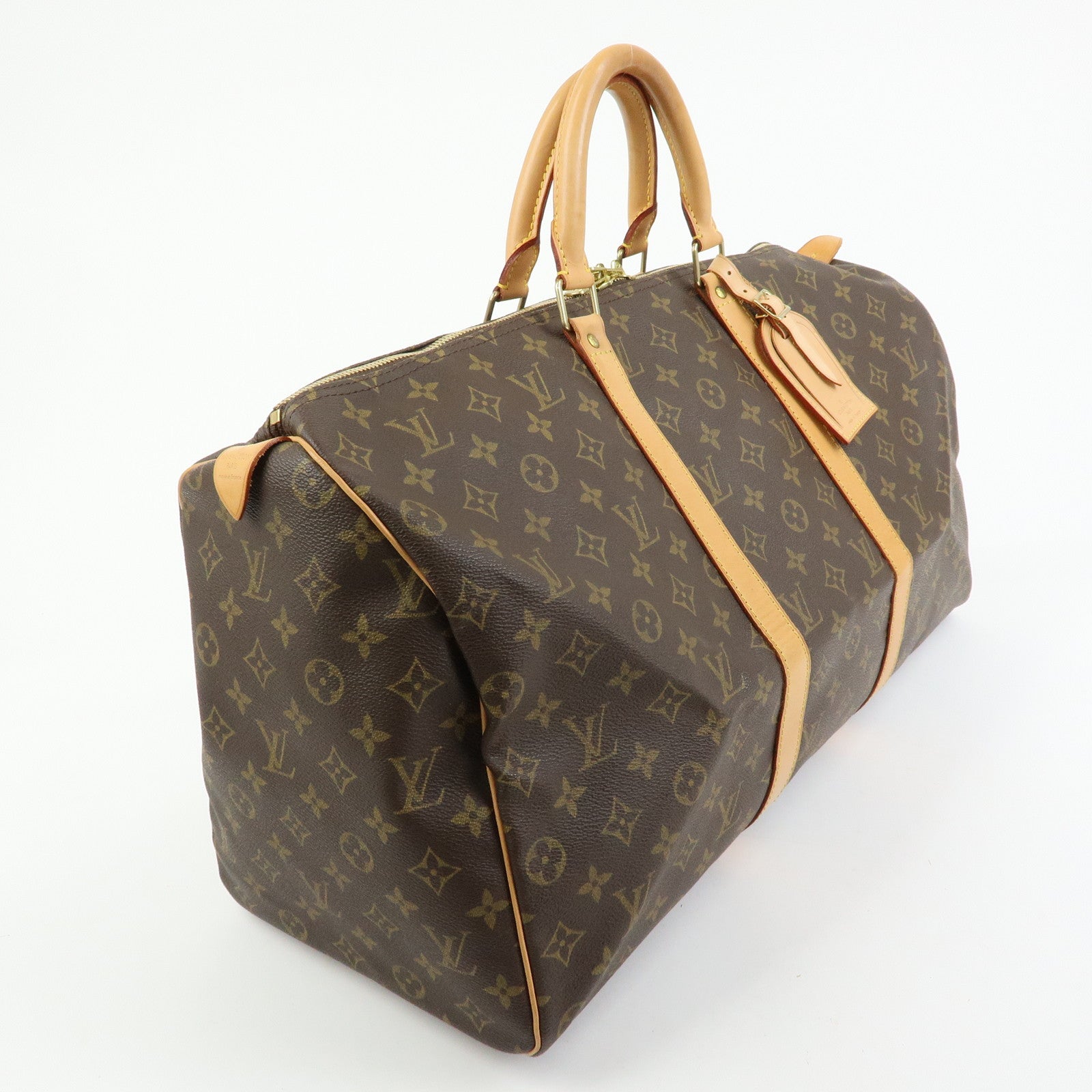 Louis Vuitton Monogram Keep All 50 Boston Bag Brown M41426