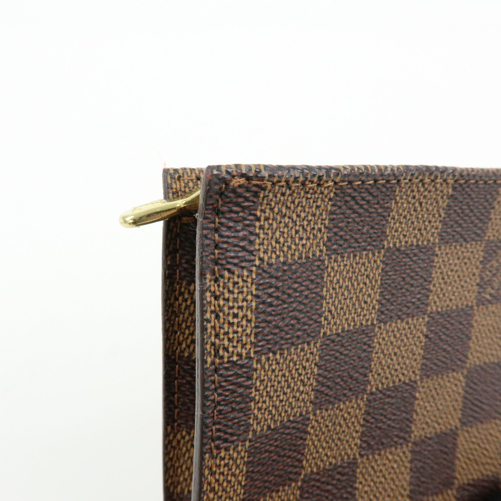 Louis Vuitton Damier Ebene Canvas Leather Pouch for Marais Bag Brown