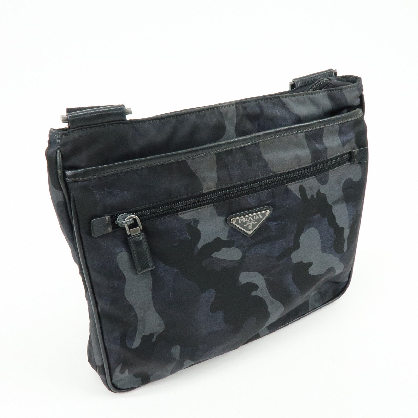 PRADA Triangle Logo Nylon Shoulder Crossbody Bag Cammoflage BR2418