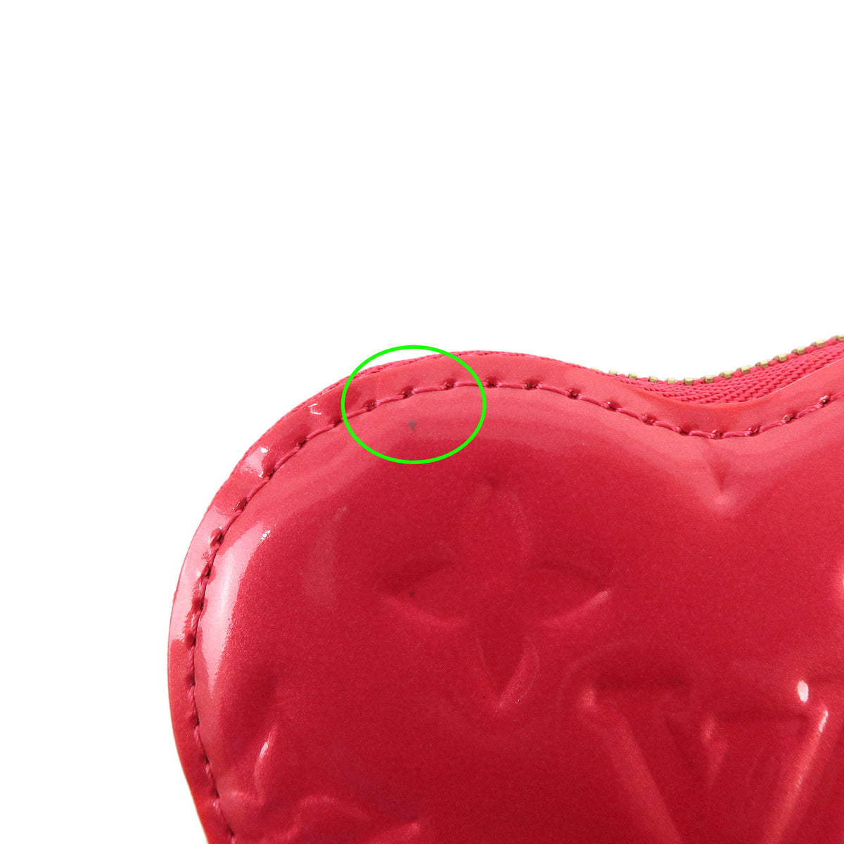 Louis Vuitton Monogram Vernis Porte Monnaie Coeur Coin Case Pink M93657