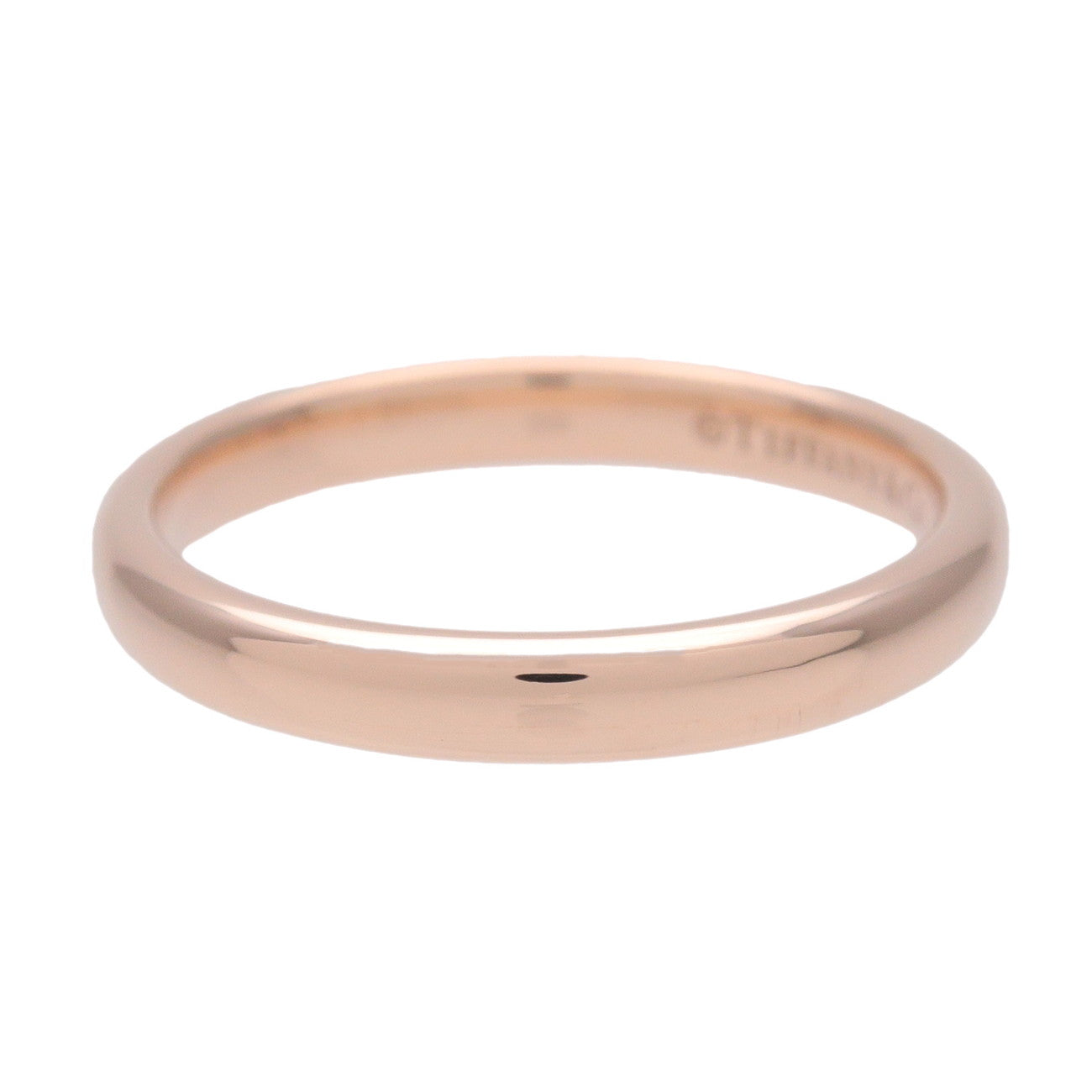Tiffany & Co Forever Wedding Ring Classic Band Ring K18 750PG US4