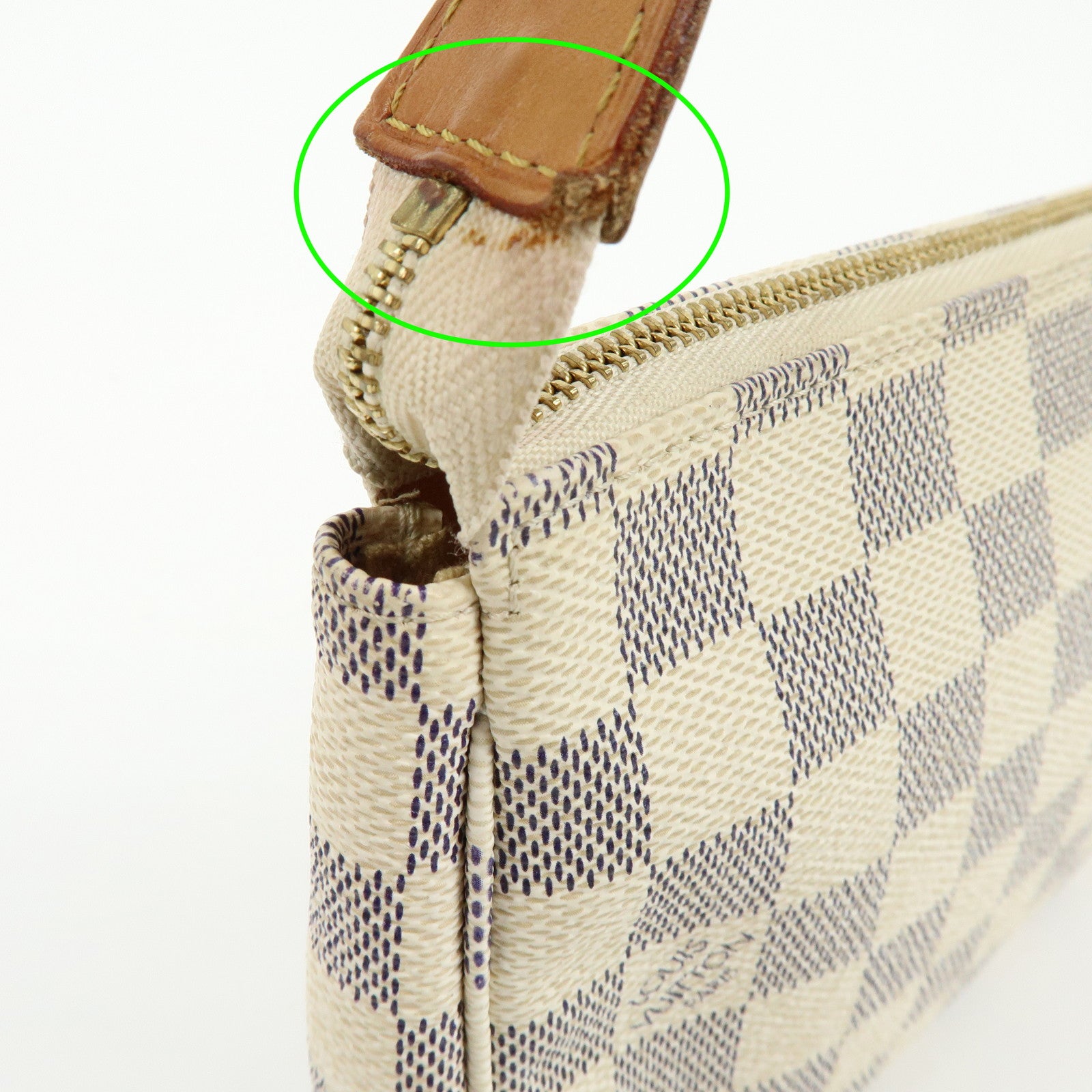 Louis Vuitton Damier Azur Pochette Accessoires Hand Bag Pouch N41207