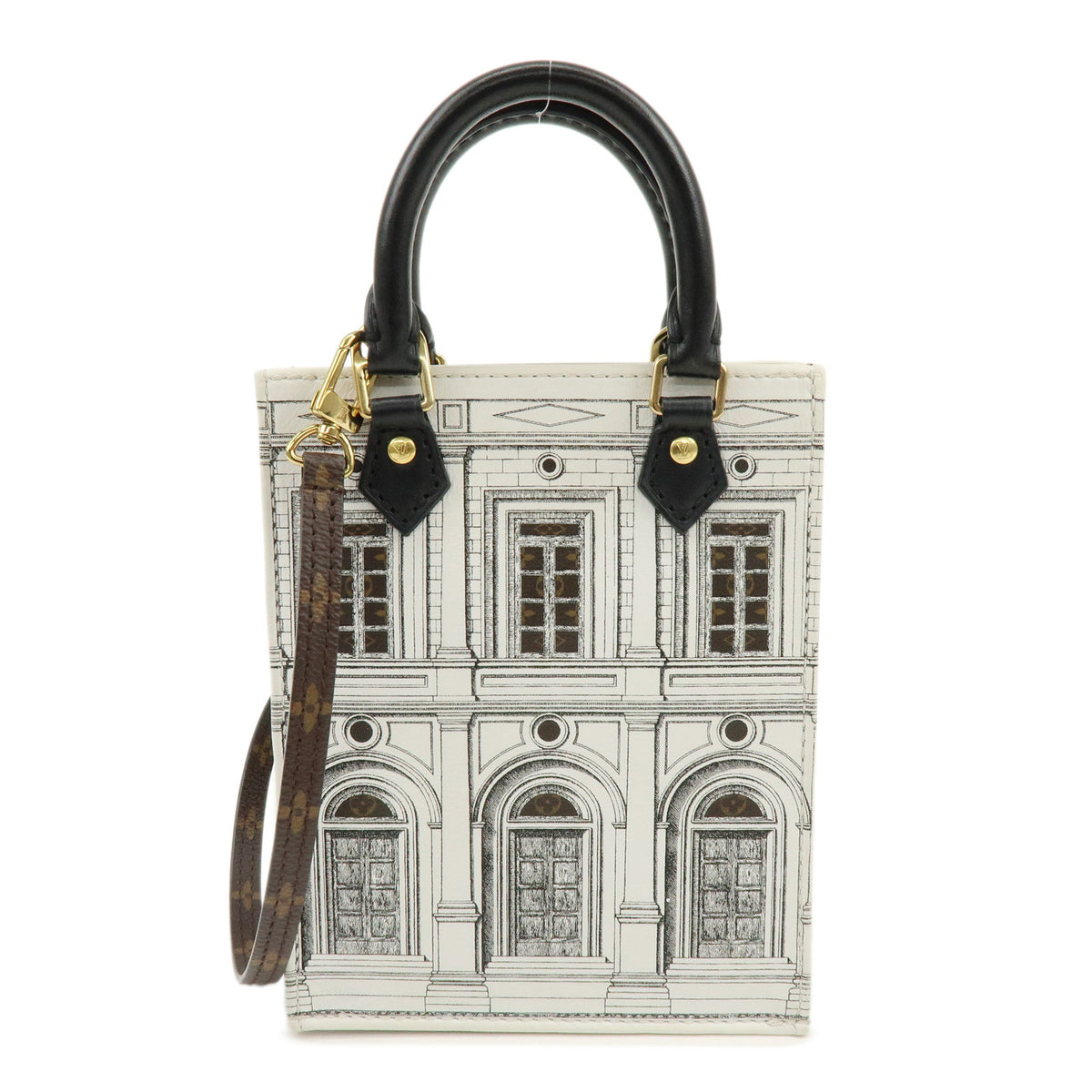 Louis Vuitton Monogram Petit Sac Plat x Fornasetti 2Way Bag M80991