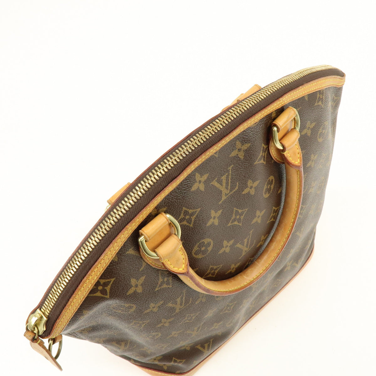 Louis Vuitton Monogram Lockit Vertical Hand Bag Brown M40103