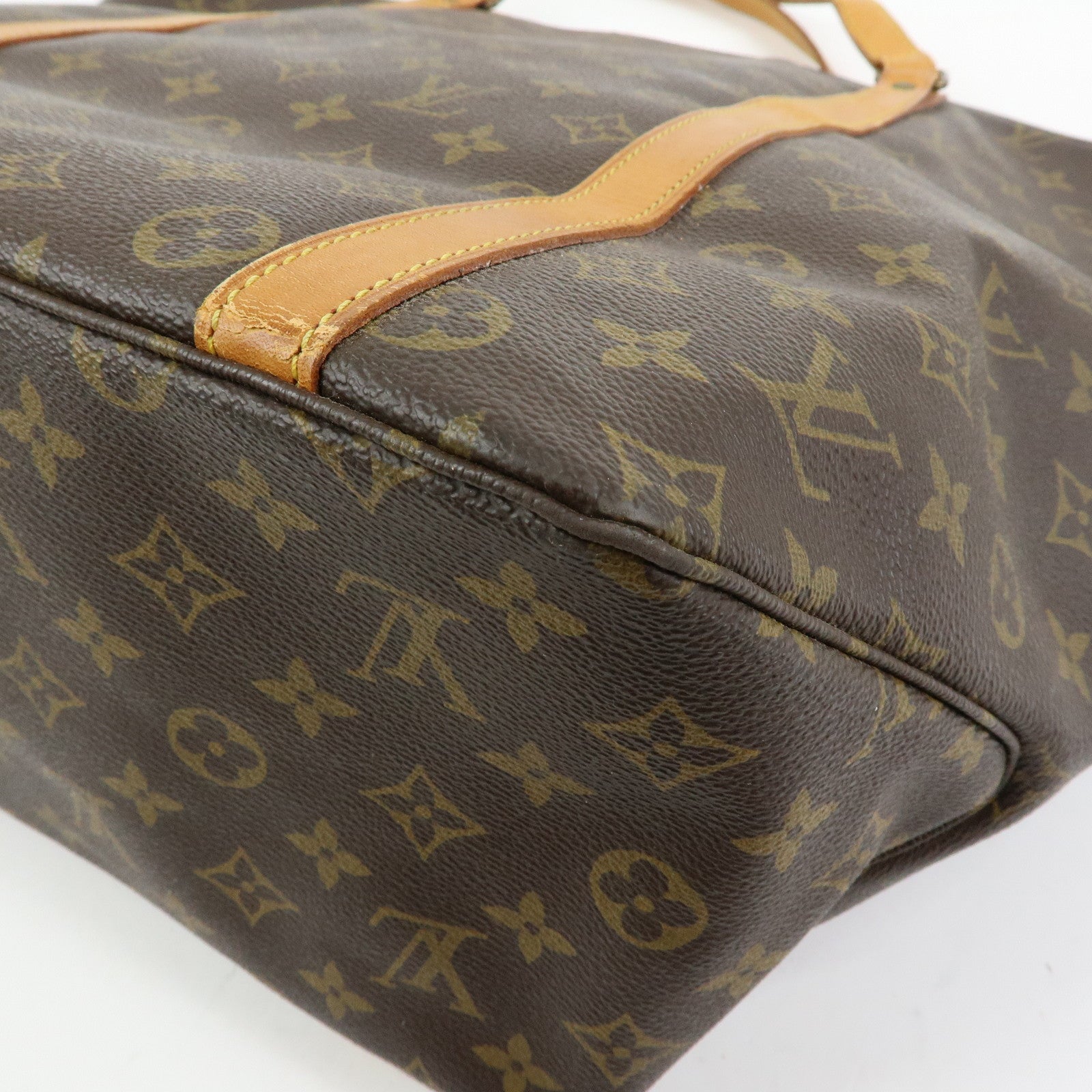 Louis Vuitton Monogram Sac Shopping GM Canvas Shoulder Bag Brown M51110