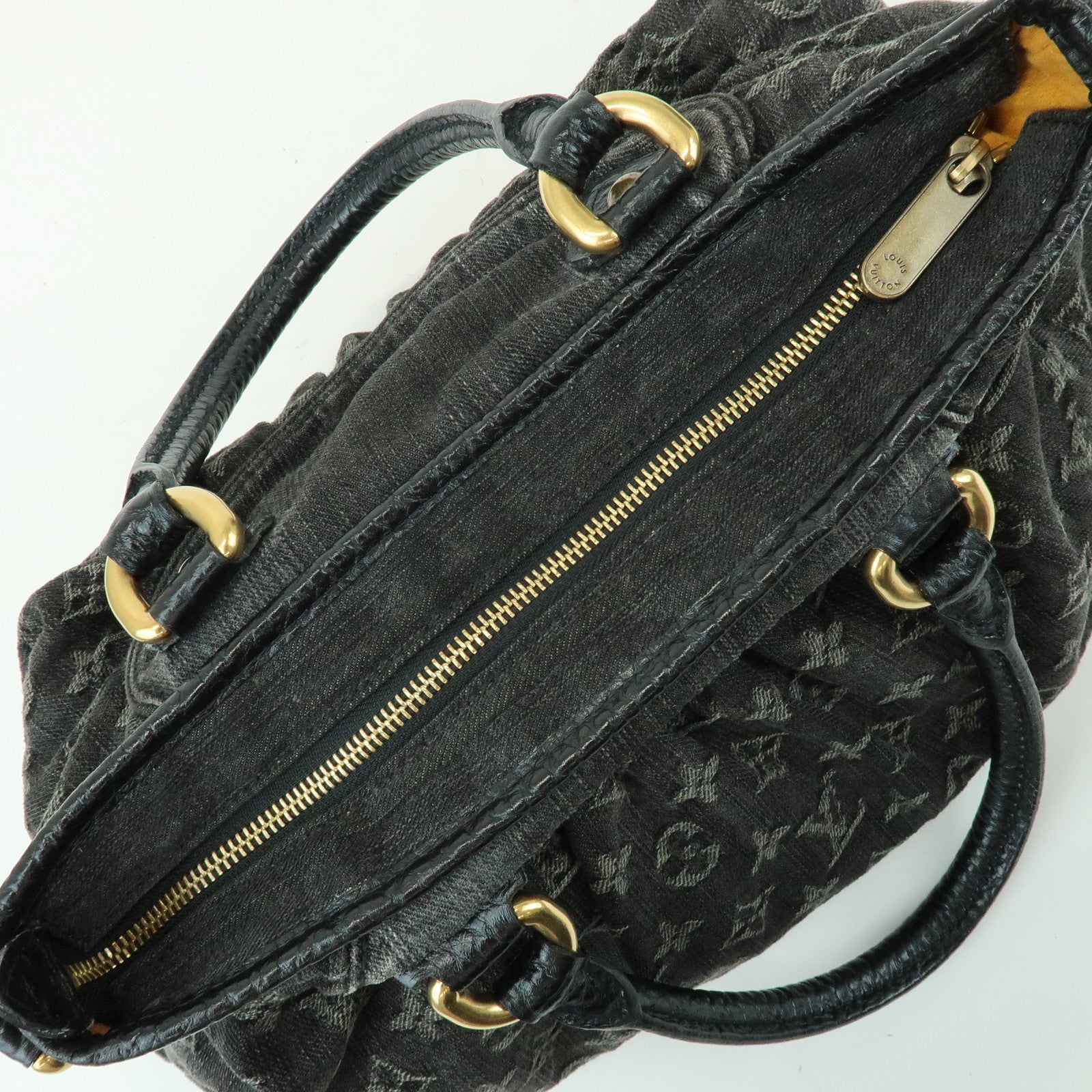 Louis Vuitton Monogram Denim Neo Cabby MM 2Way Bag Noir M95351