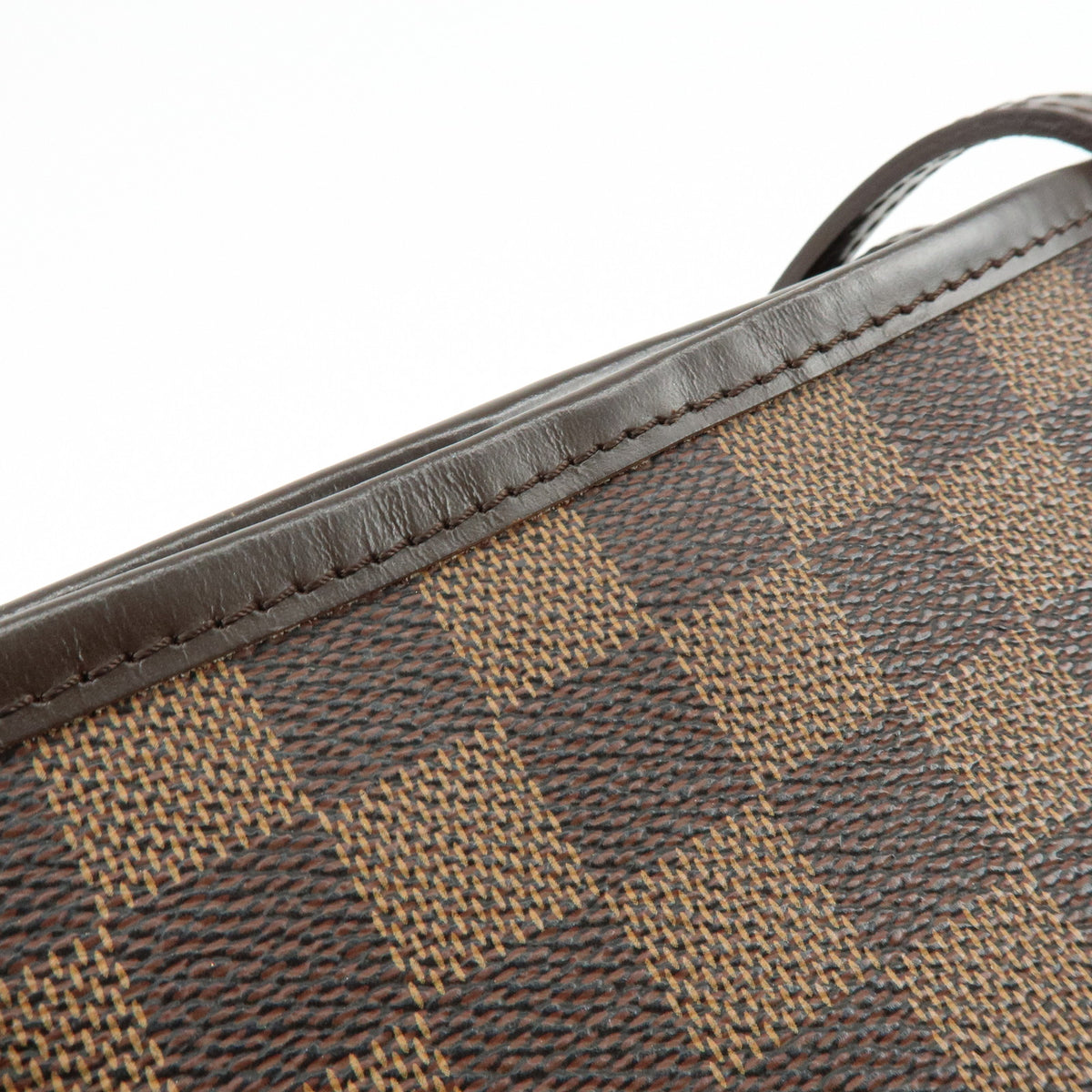 Louis Vuitton Damier Ebene Canvas Leather Neverfull MM Tote Bag N51105
