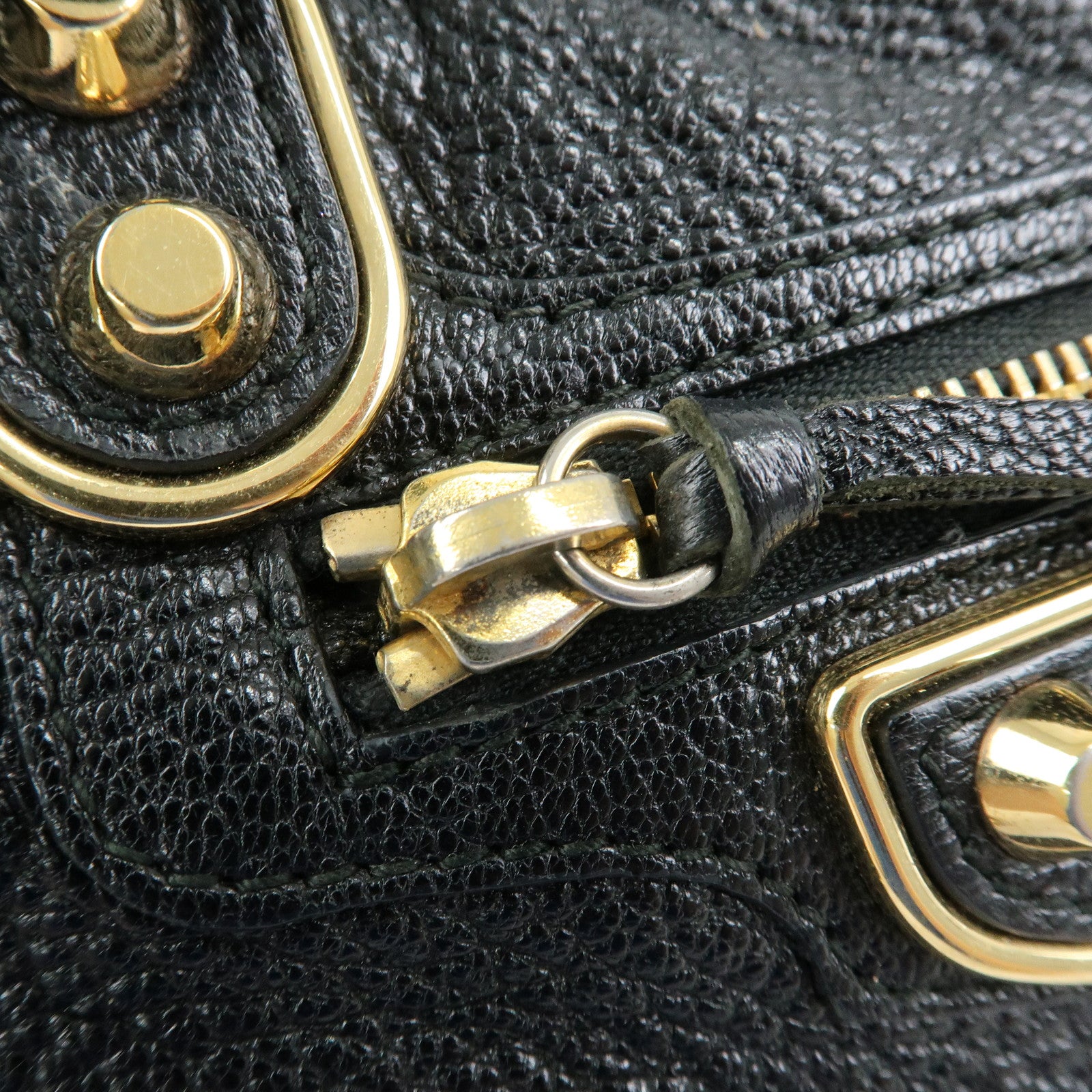 BALENCIAGA Classic Mini City Leather 2Way Bag Hand Bag Black 390160