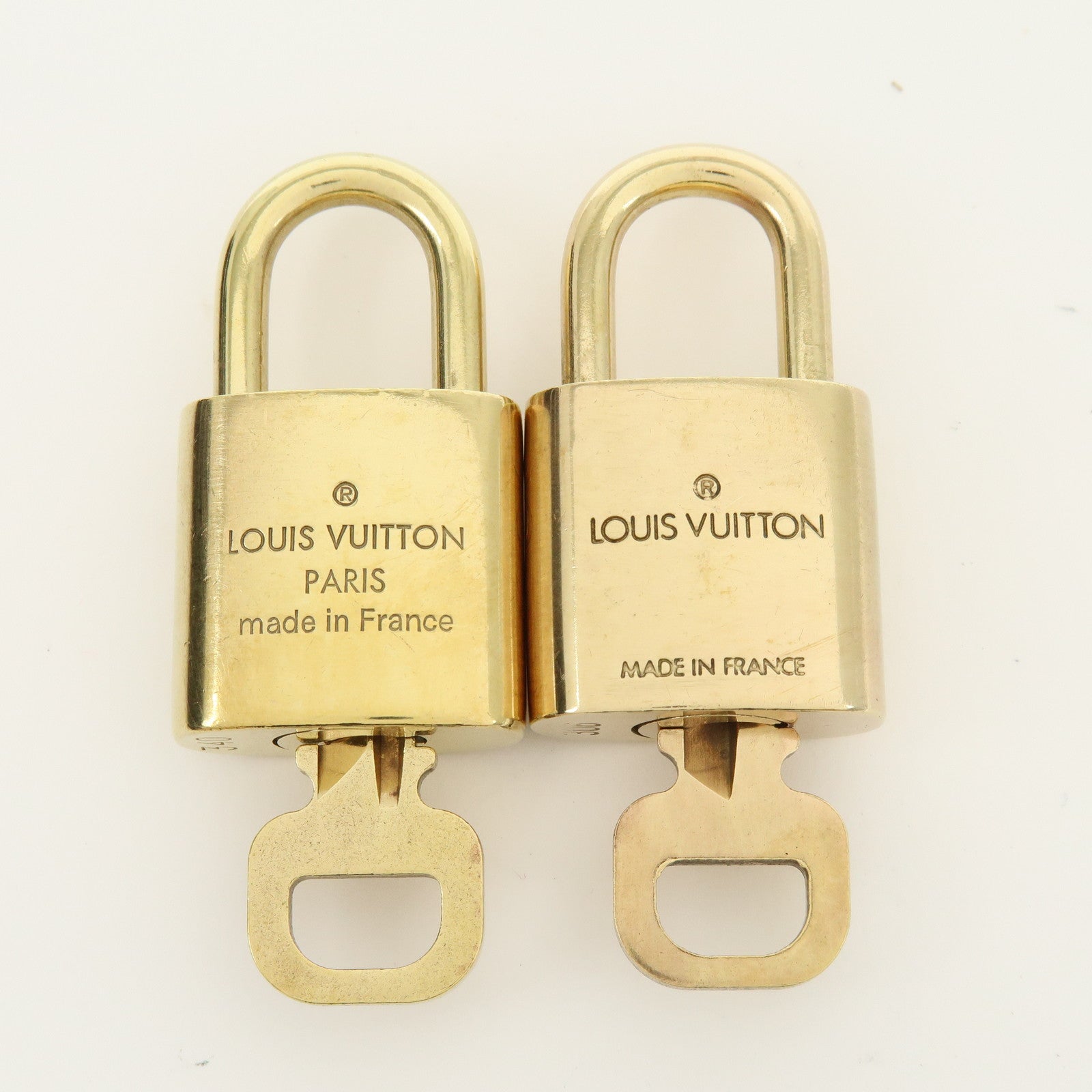 Louis Vuitton Lot of 10 Lock & Key Cadena Key Lock Gold