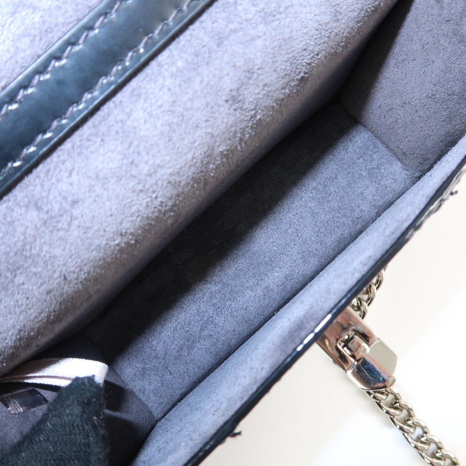 JIMMY CHOO Leather Star Studs Chain Shoulder Bag Crossbody Bag Black Used