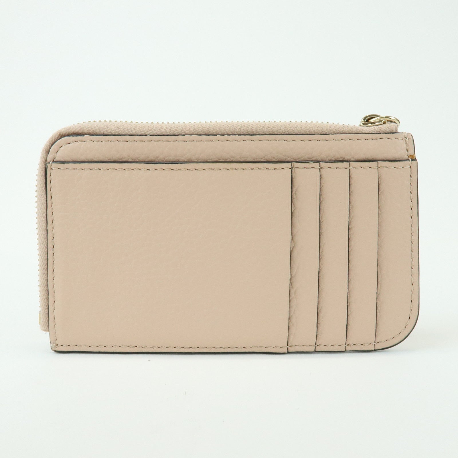 Chloe Alphabet Leather Fragment Case Coin Case Pink Beige