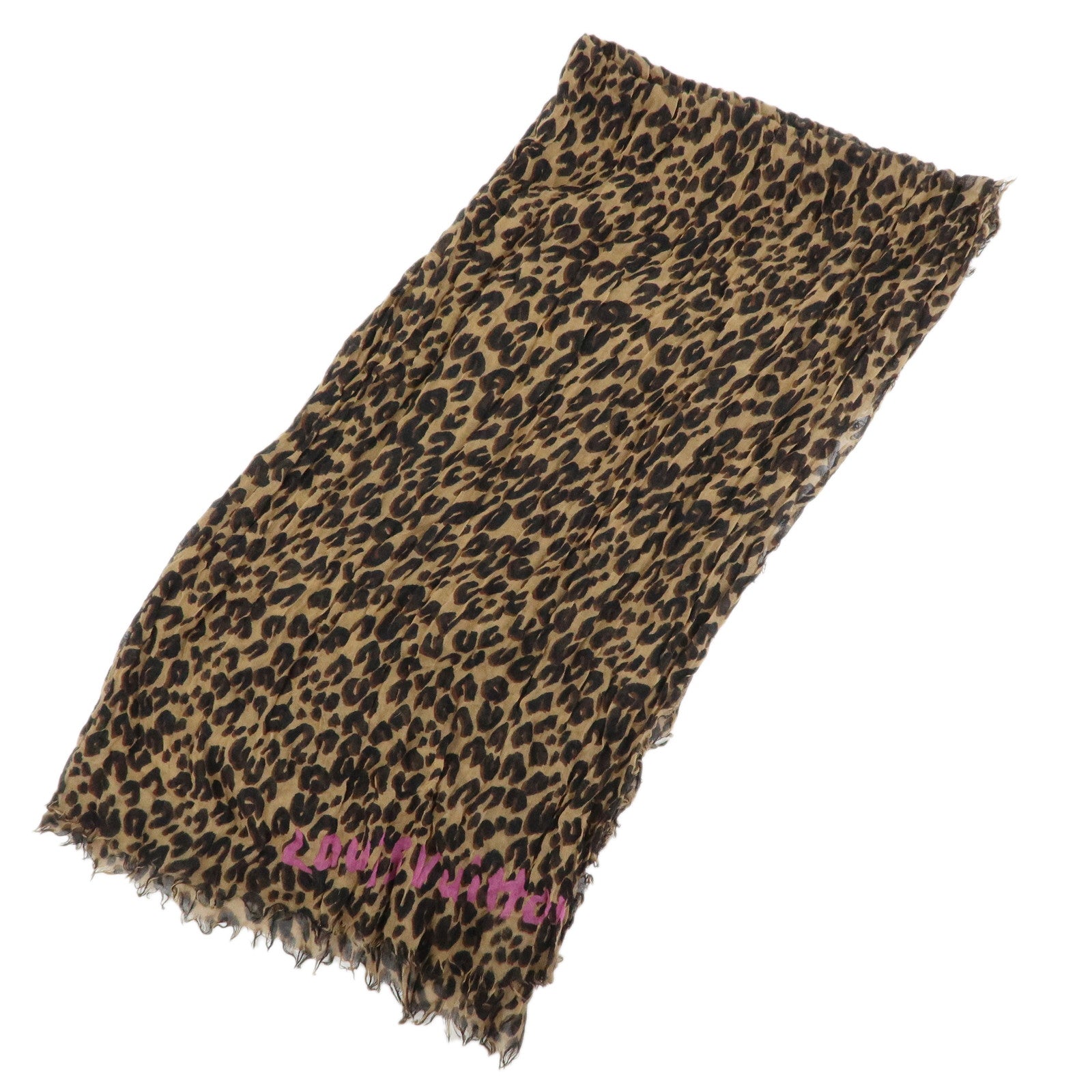 Louis Vuitton Etole Cashmere Silk Scarf Leopard Brown M72215