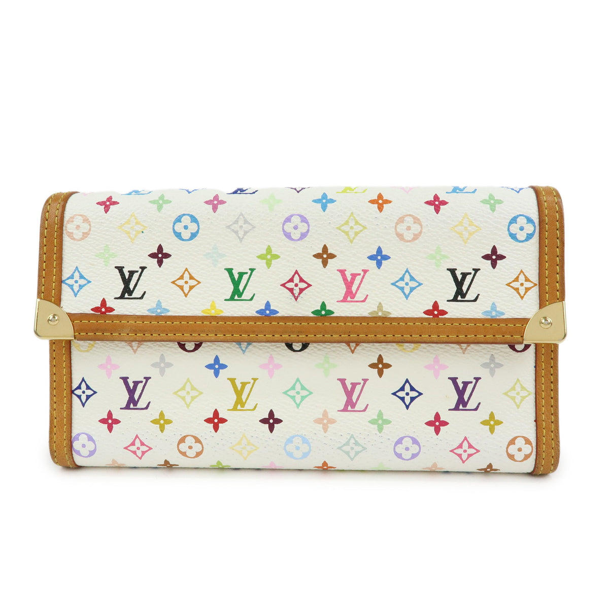 Louis Vuitton Monogram Porte Trezor International Wallet Blanc M92659
